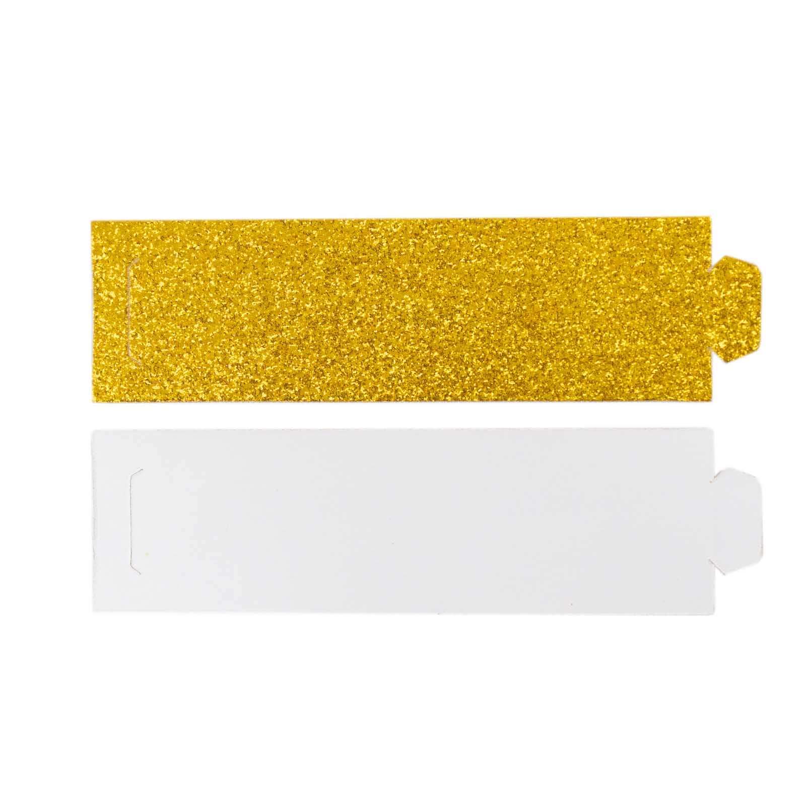 50-Pack Paper Napkin Rings 1.5" Gold Glitter - Disposable Napkin Holders for Parties - Image 7