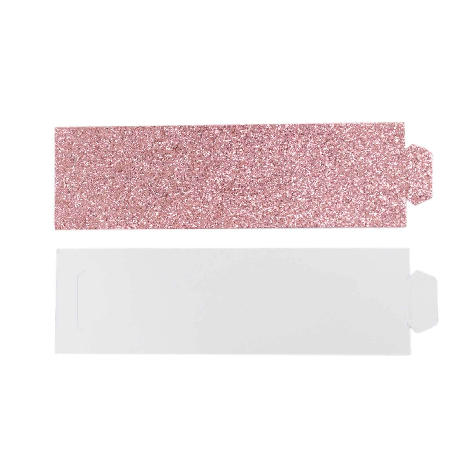 50-Pack Paper Napkin Rings 1.5" Rose Gold Glitter - Disposable Napkin Holders for Parties - Image 7