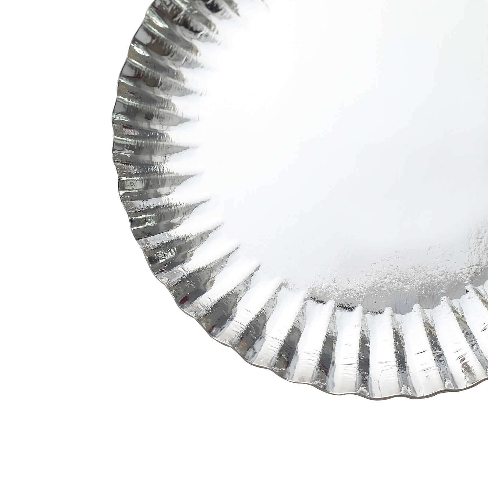 50-Pack Paper Round Dessert Plates 5" Metallic Silver with Scalloped Rim - 250GSM Disposable Appetizer Party Plates - Image 13