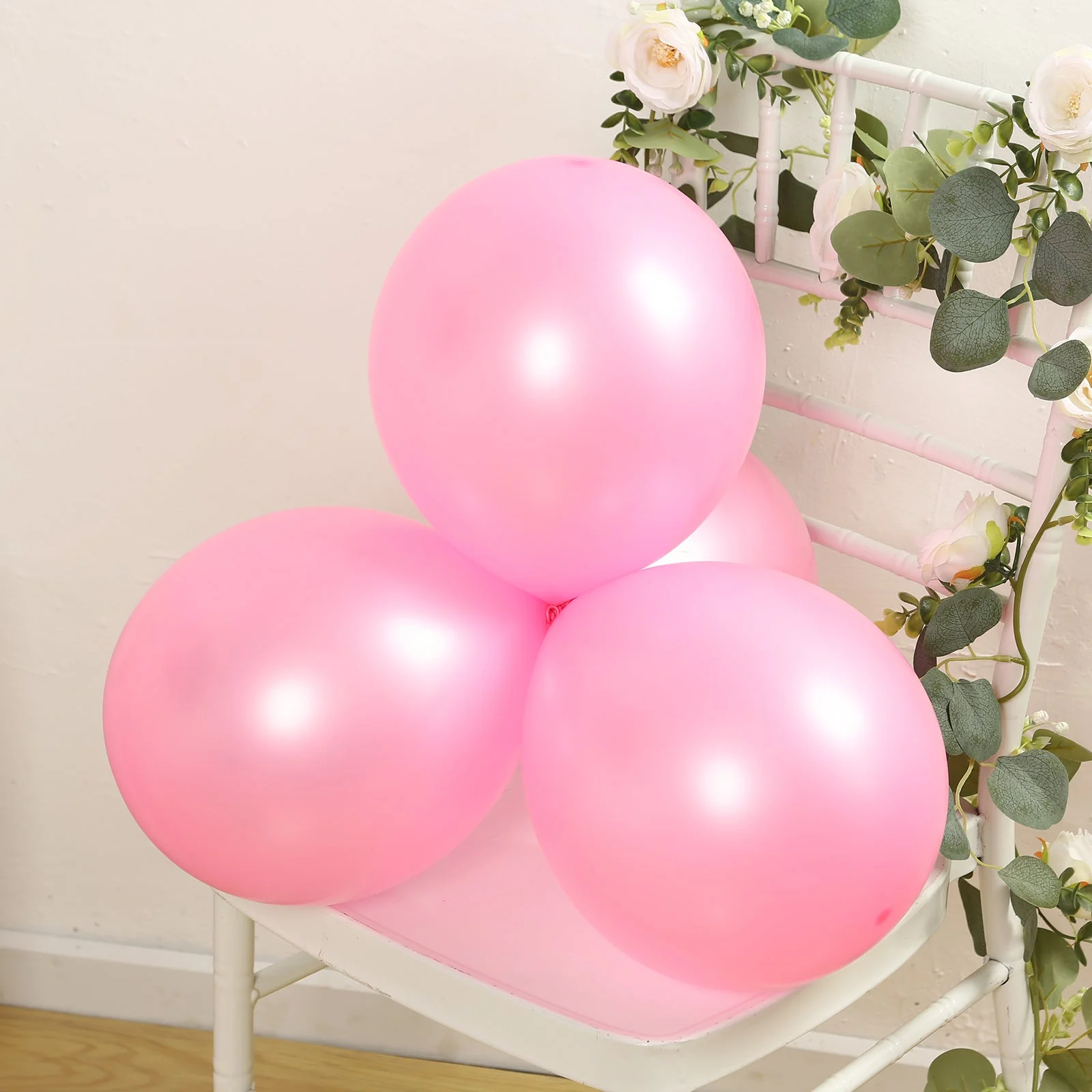 50 Pack Pink Biodegradable Balloons, Eco-friendly Thickened Extra Strong Latex Helium Party Balloons - 12" - Image 2