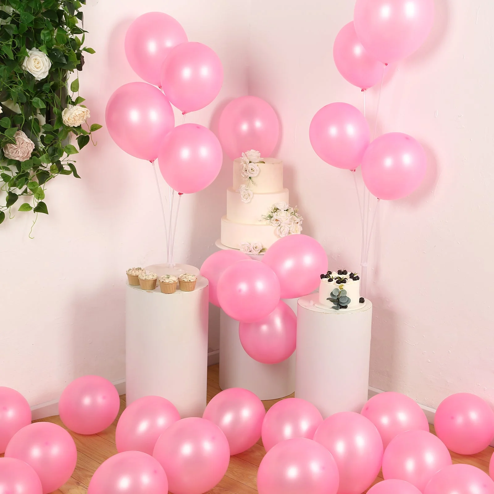 50 Pack Pink Biodegradable Balloons, Eco-friendly Thickened Extra Strong Latex Helium Party Balloons - 12" - Image 8