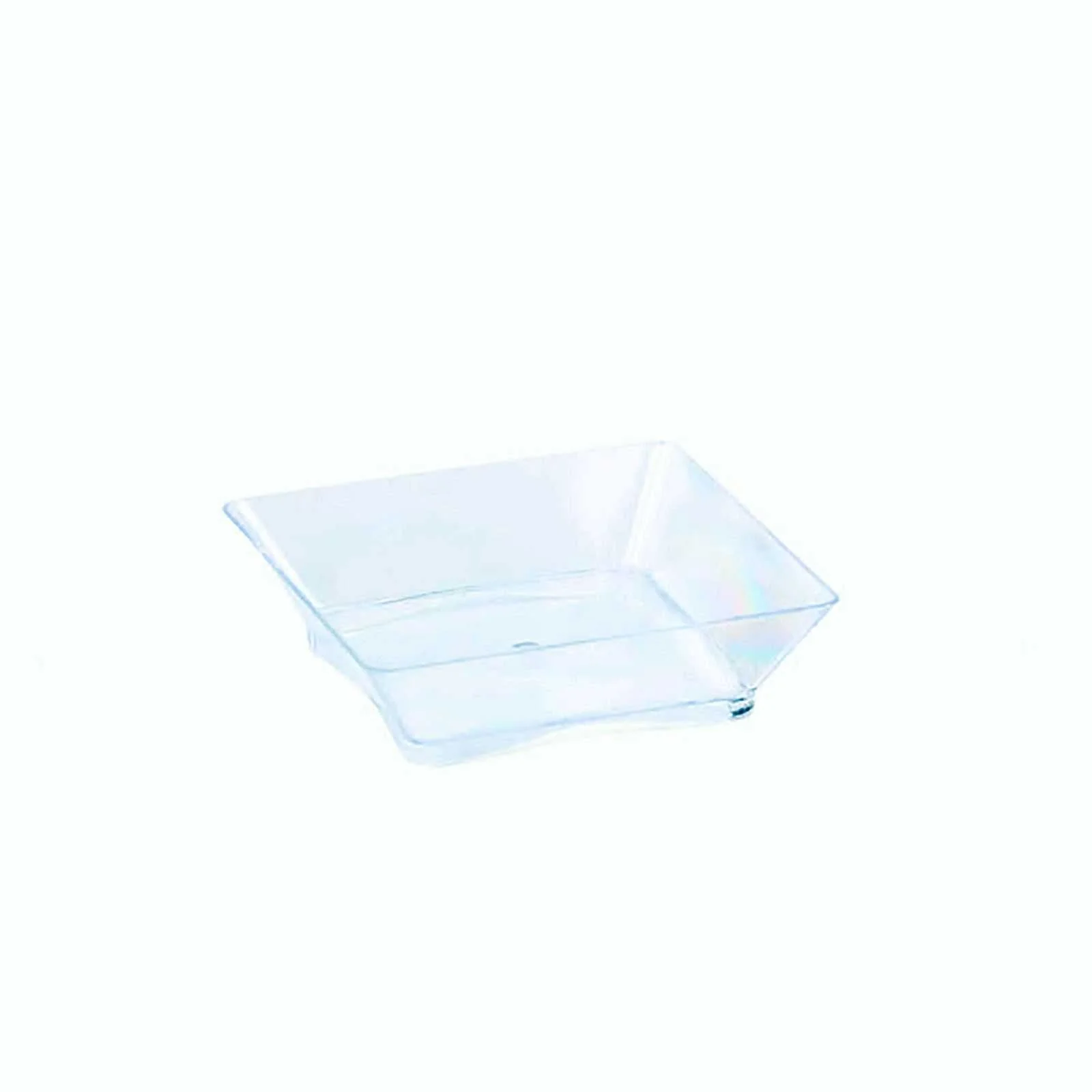 50-Pack Plastic Appetizer Plates 2" Modern Square Design Clear - Disposable Dessert Bowls for Events - Image 7
