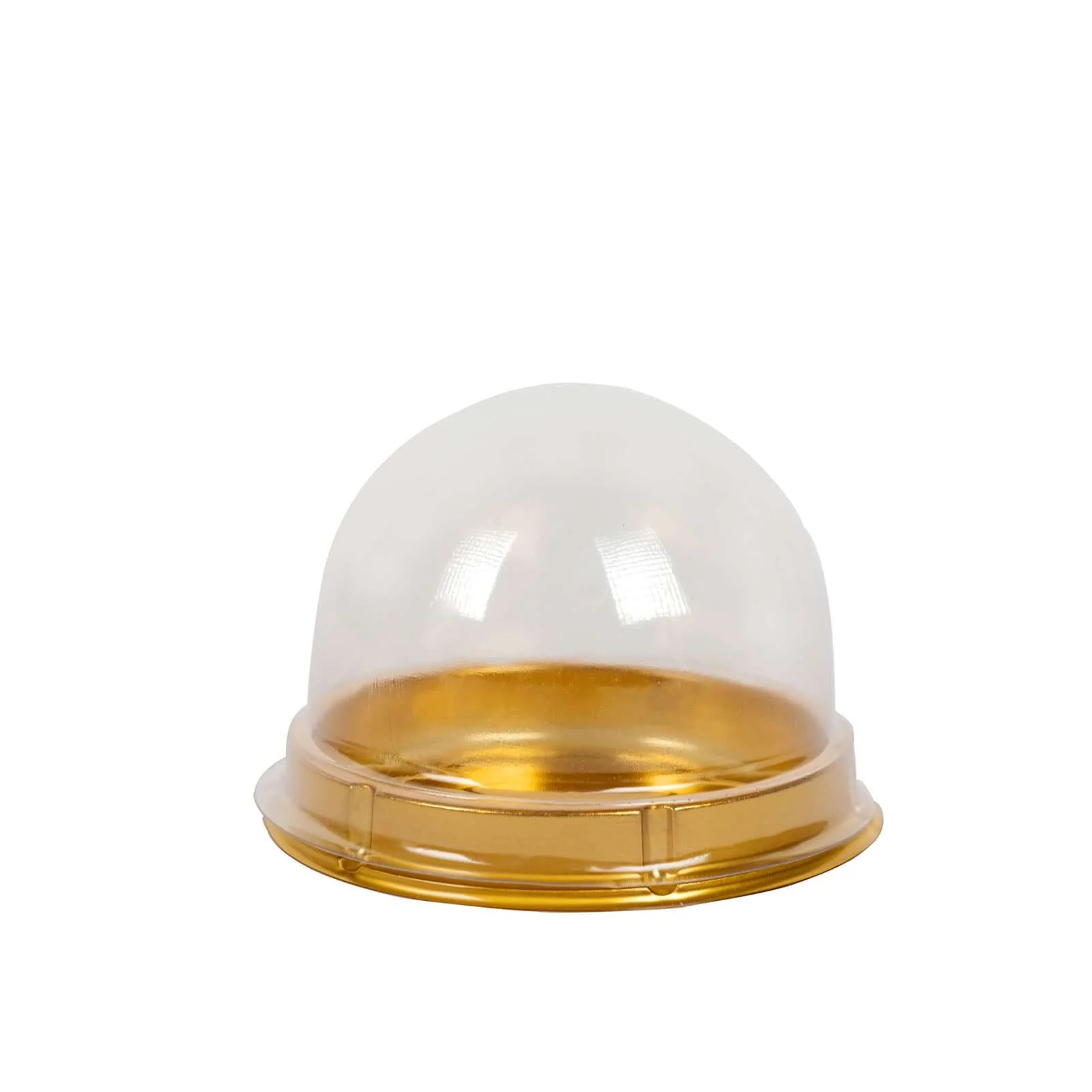 50-Pack Plastic Cupcake Favor Containers 3" Round Dome Design Gold and Clear - Party Boxes for Treat Displays - Image 7