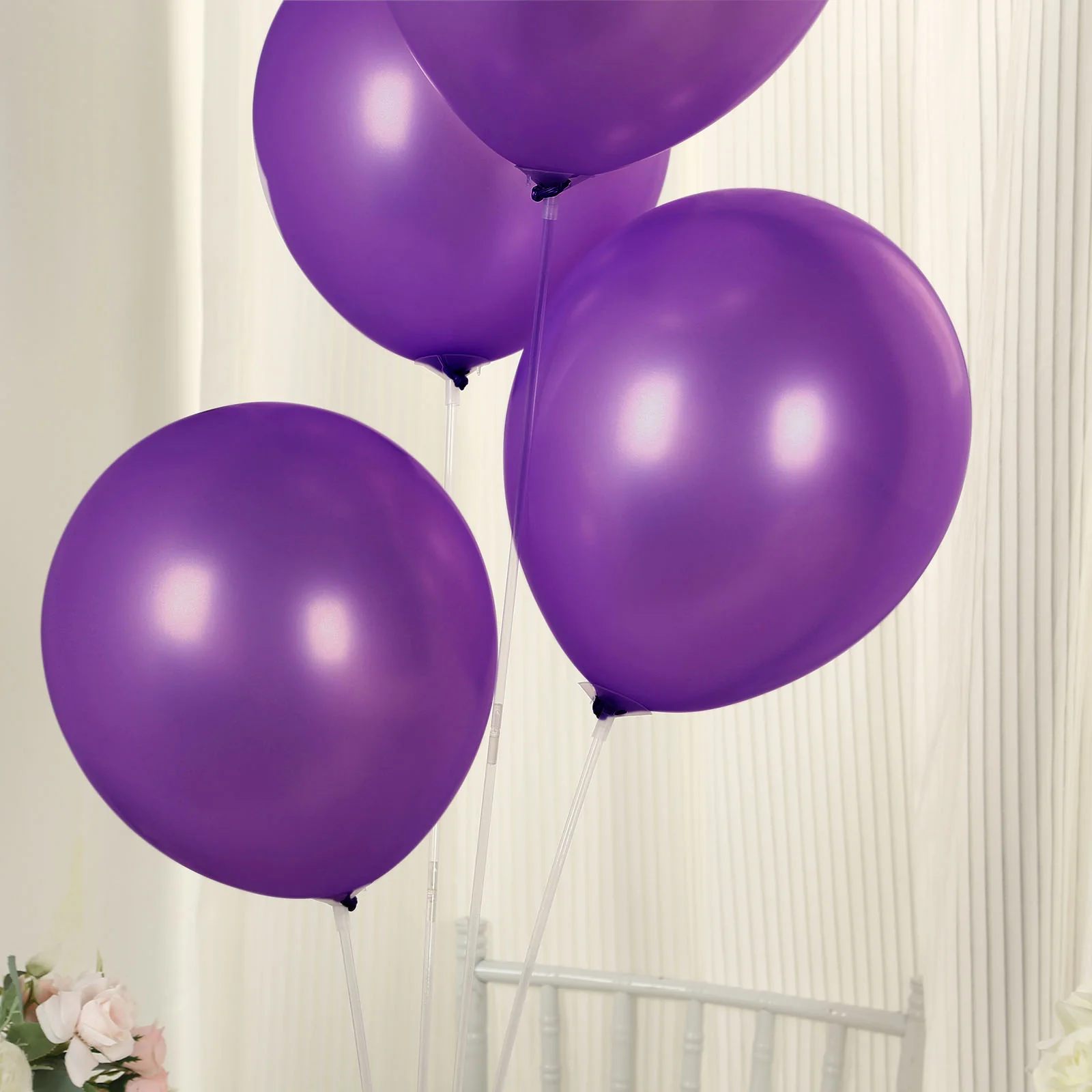 50 Pack Purple Biodegradable Balloons, Eco-friendly Thickened Extra Strong Latex Helium Party Balloons - 12" - Image 8