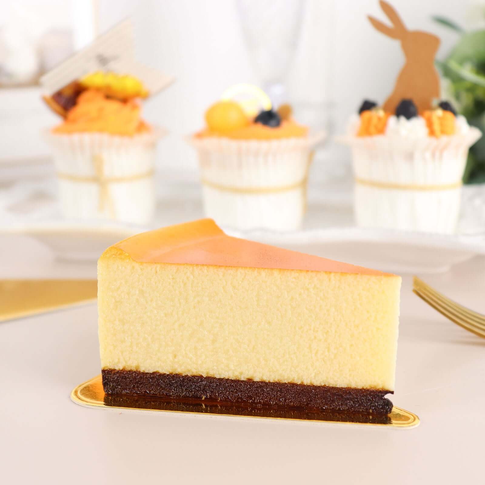 50-Pack Triangle Cake Boards 2.8"x 4.5" Gold Cardboard - Food Grade Mini Paper Trays Dessert Base for Pastries Cupcakes & Cake Slices - Image 13