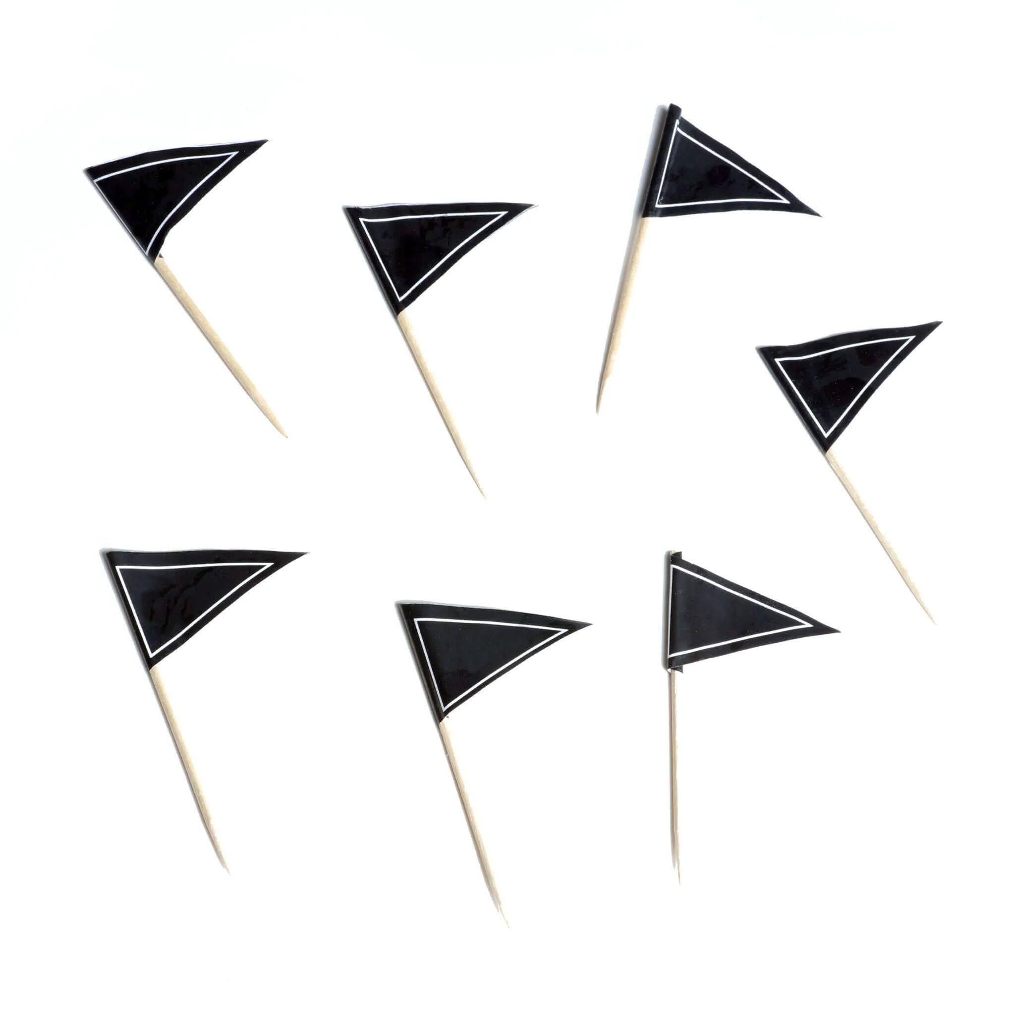 50-Pack Triangle Flag Topper Picks 3" Black - Cupcake, Cocktail, and Food Decoration for Parties & Events - Image 8