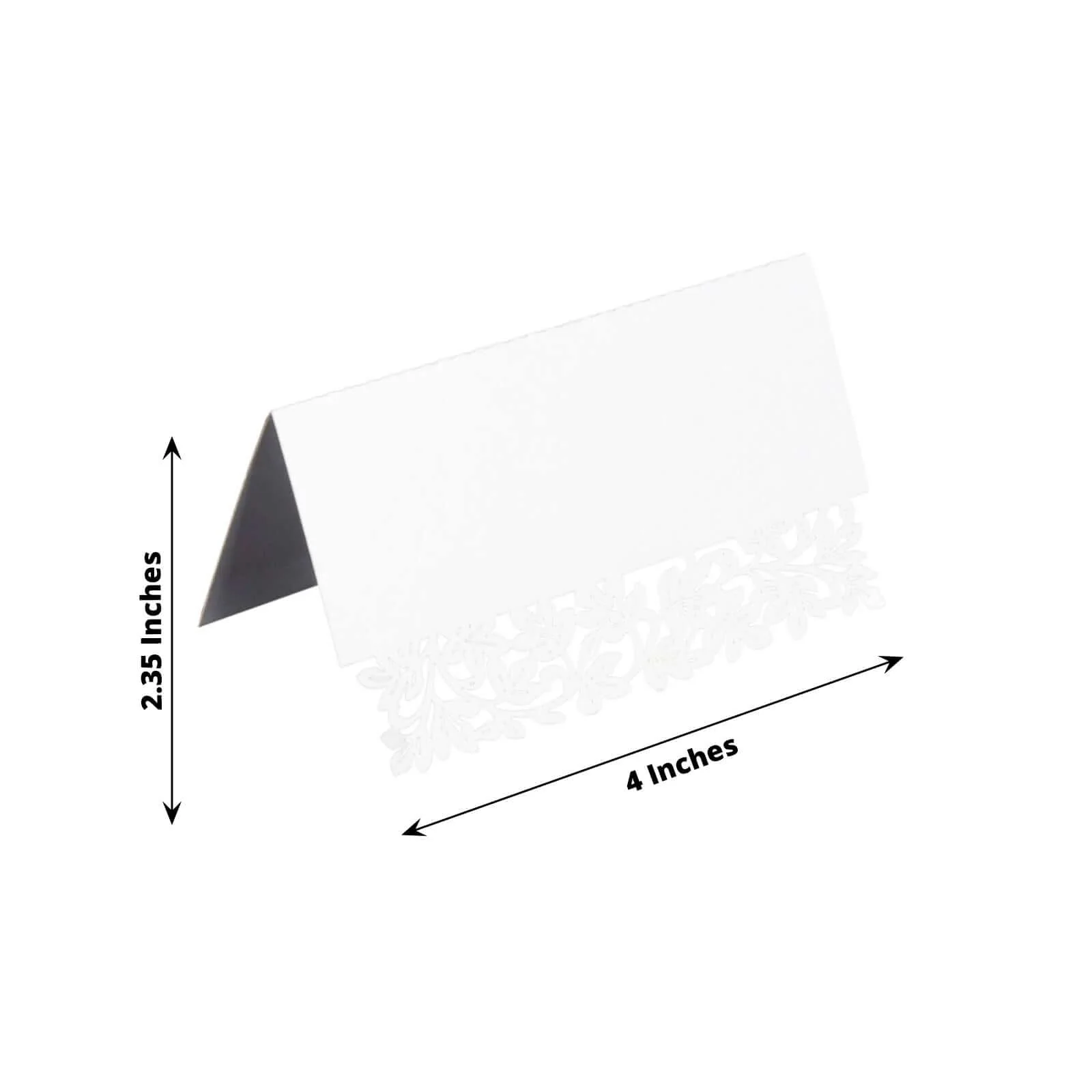 50-Pack Wedding Place Cards 210 GSM with Laser Cut Leaf Vine Design White - Printable Reservation Seating Tent Cards - Image 3