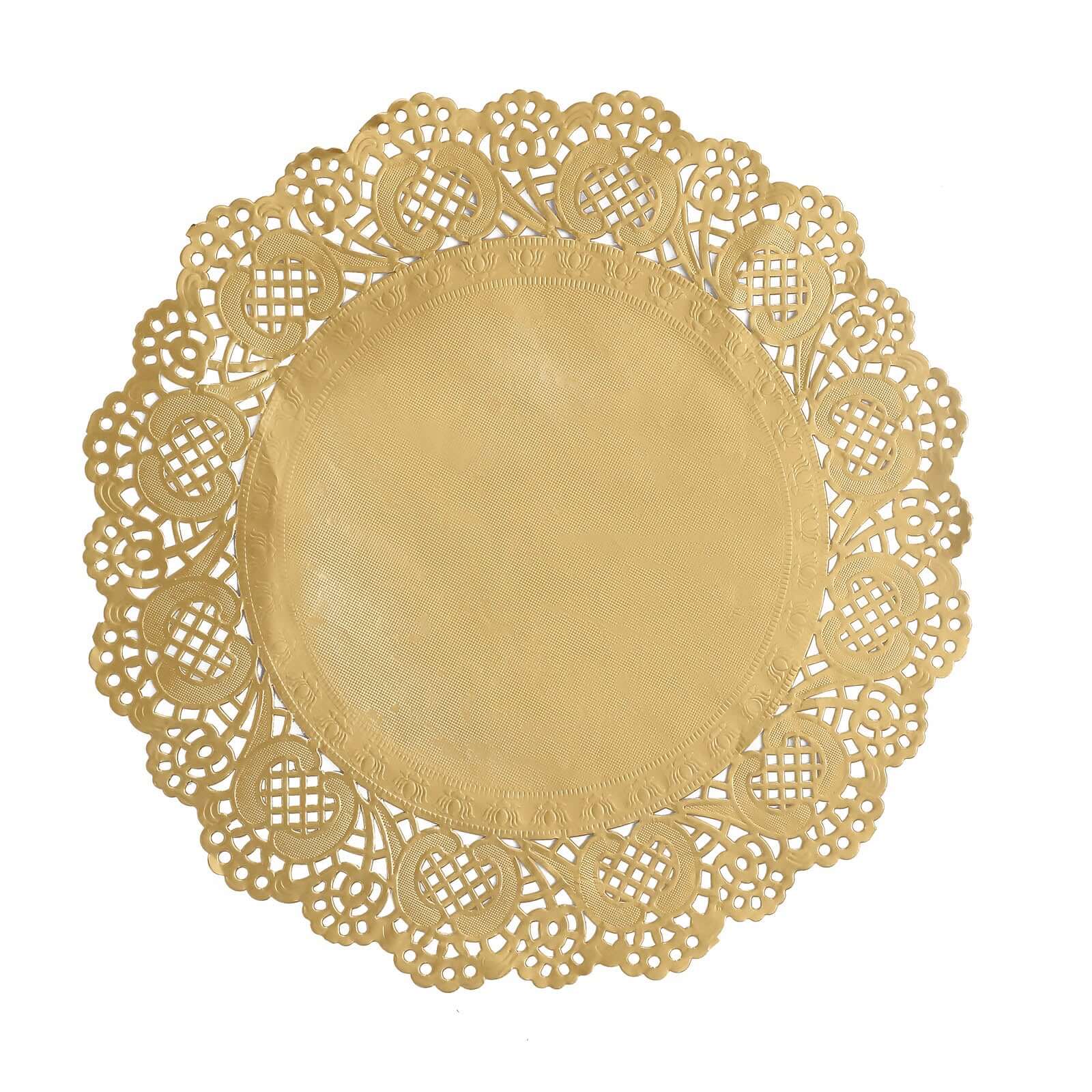 50 Pcs Paper Round Placemats 12" Gold - Food Grade Lace Paper Doilies for Desserts, Crafts & Table Decor - Image 7