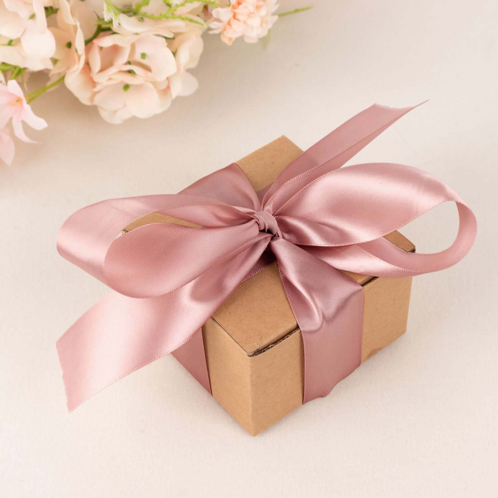 Dusty Rose Single Face Decorative Satin Ribbon 50 Yards 1.5" - Image 2