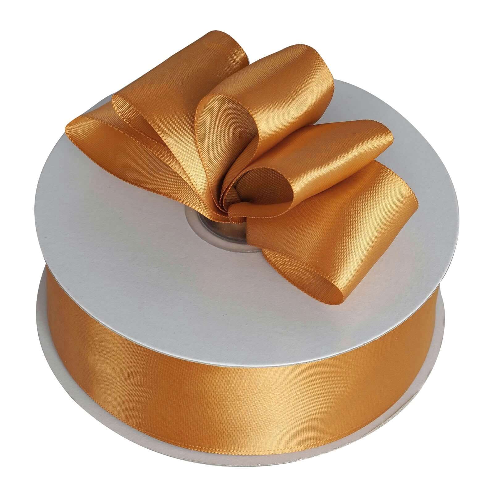 Gold Single Face Decorative Satin Ribbon 50 Yards 1.5" - Image 6