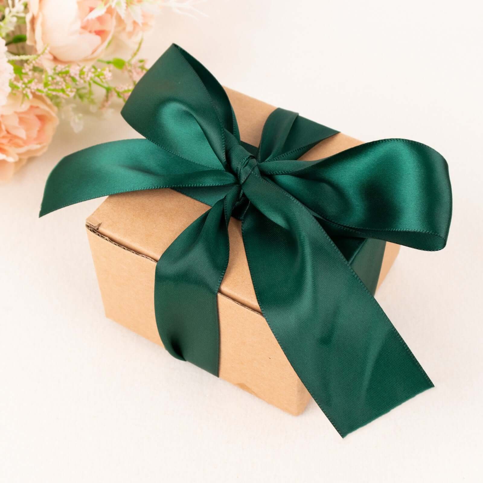 Hunter Emerald Green Single Face Decorative Satin Ribbon 50 Yards 1.5" - Image 2