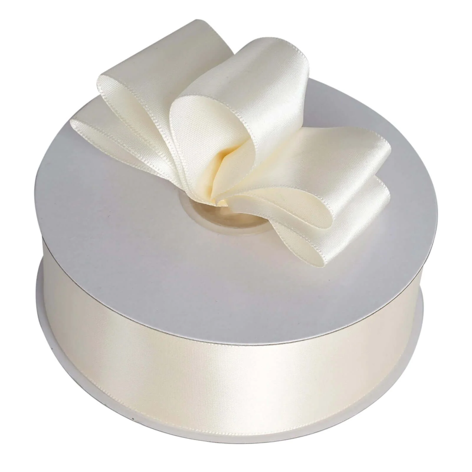 Ivory Single Face Decorative Satin Ribbon 50 Yards 1.5" - Image 7