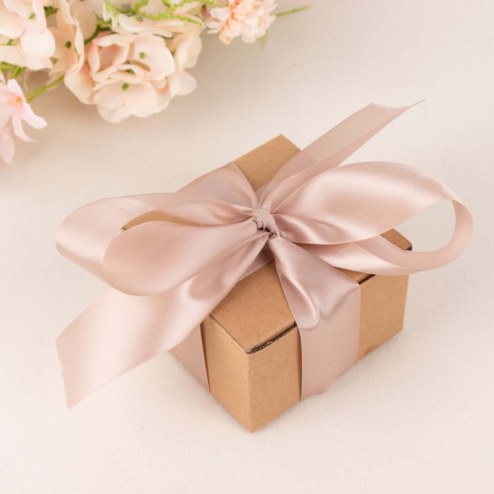 Nude Single Face Decorative Satin Ribbon 50 Yards 1.5" - Image 2
