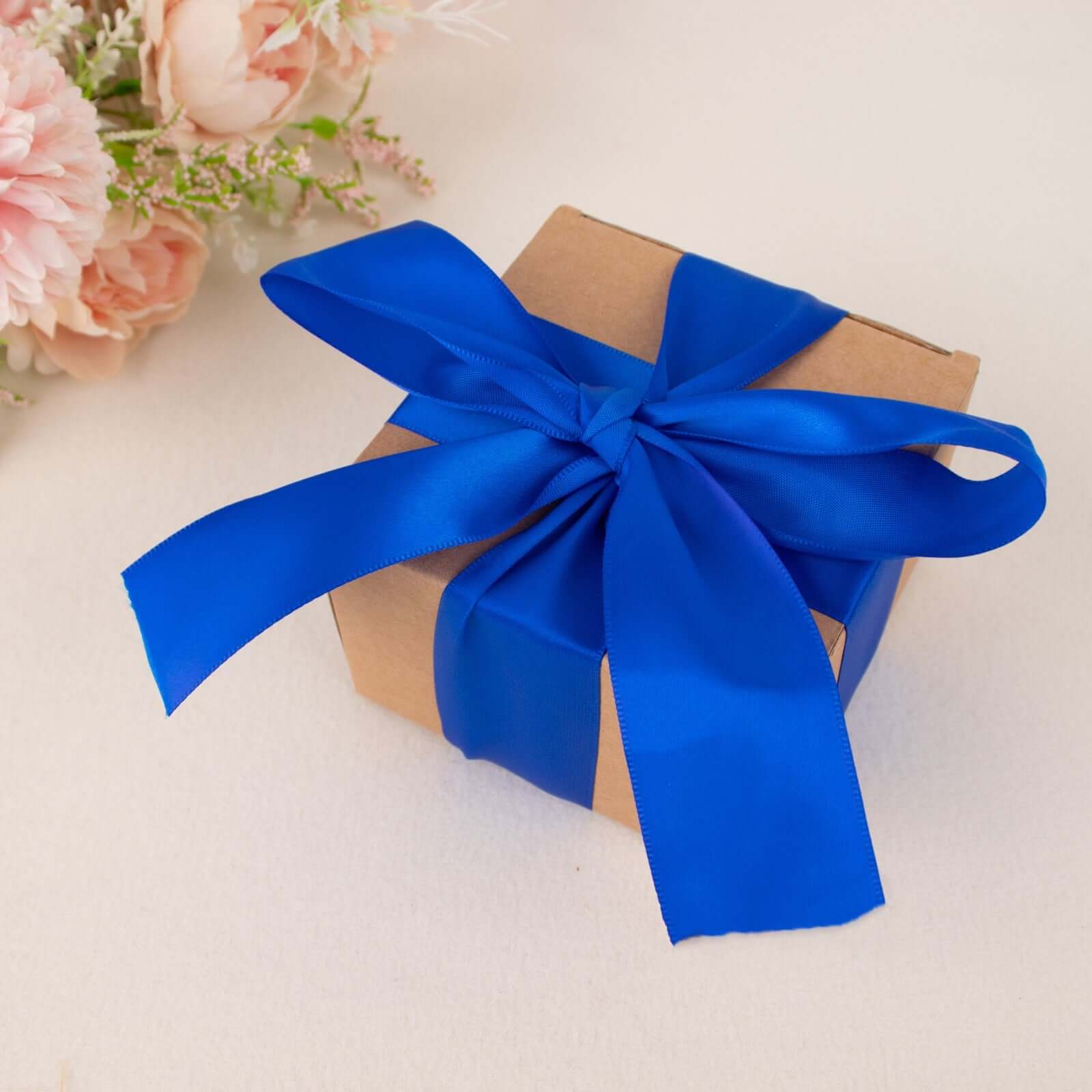 Royal Blue Single Face Decorative Satin Ribbon 50 Yards 1.5" - Image 2