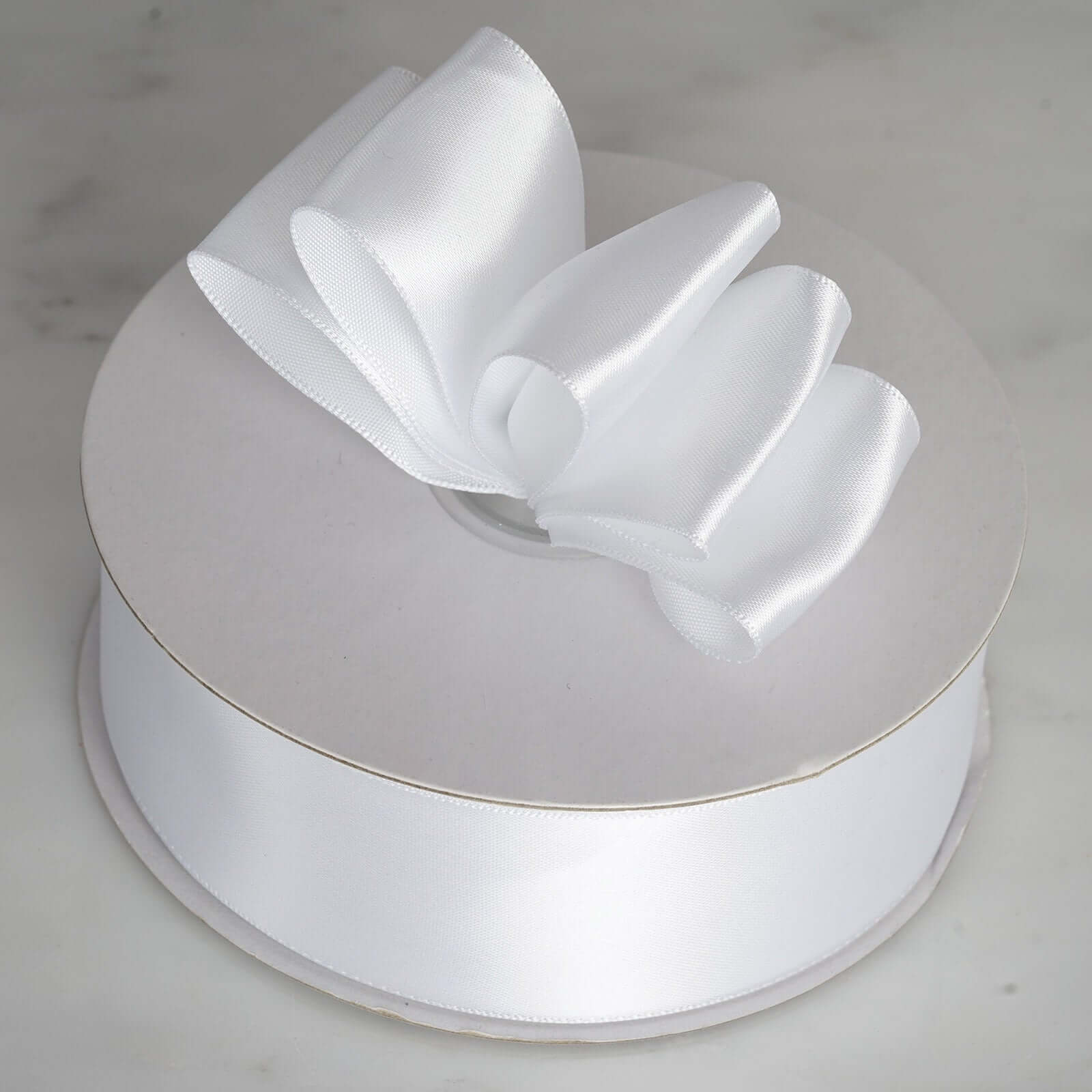 White Single Face Decorative Satin Ribbon 50 Yards 1.5" - Image 3