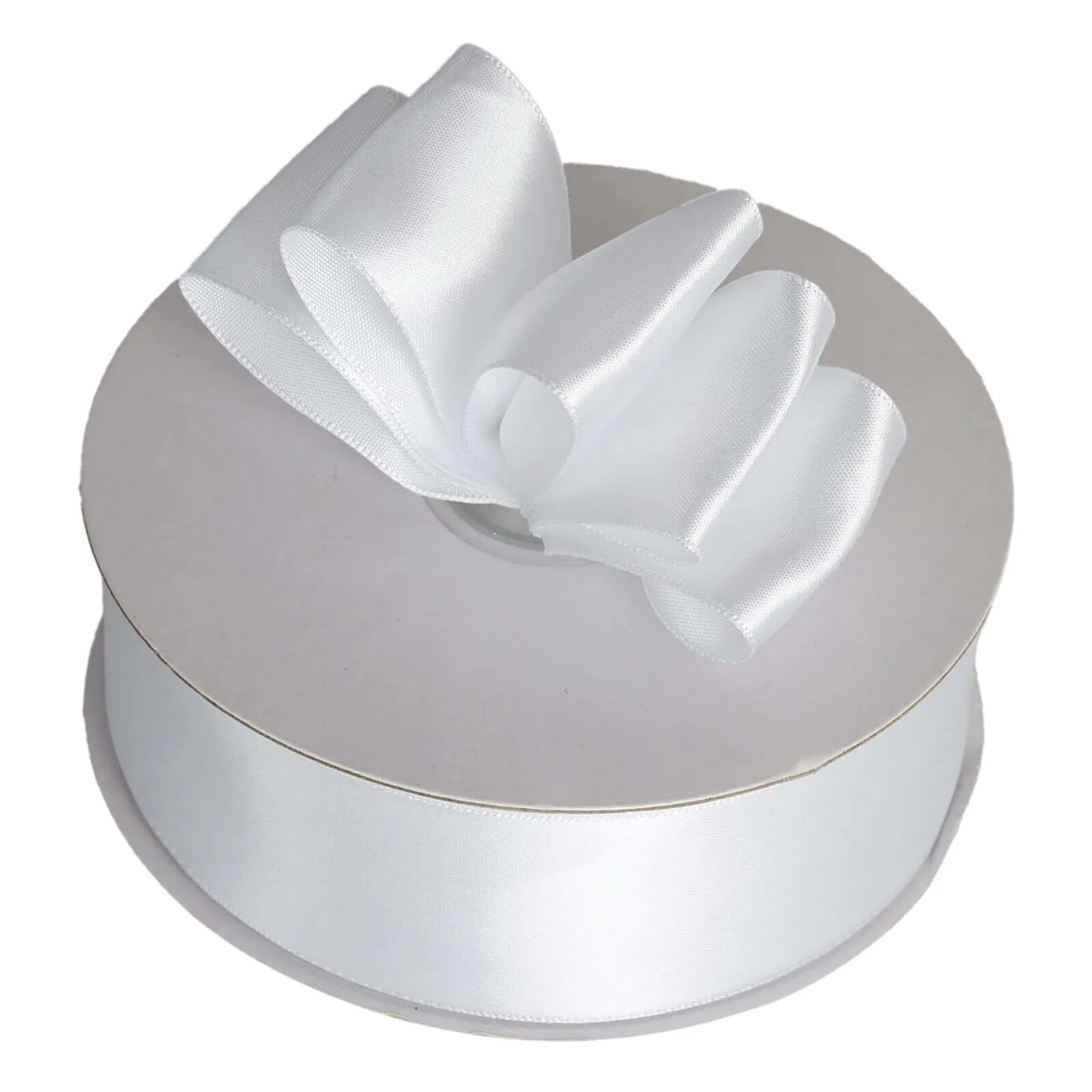 White Single Face Decorative Satin Ribbon 50 Yards 1.5" - Image 7