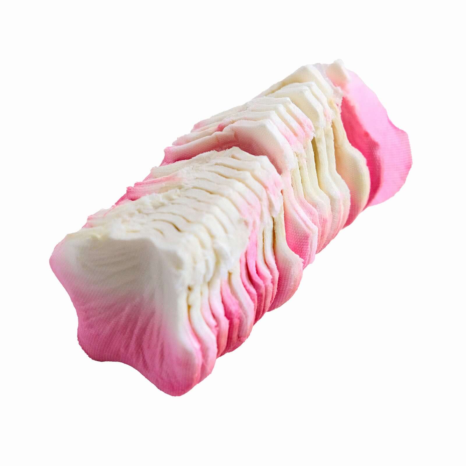 500-Pack Silk Rose Petals Confetti White Pink Round Design - Decorative Table Scatters - Image 14