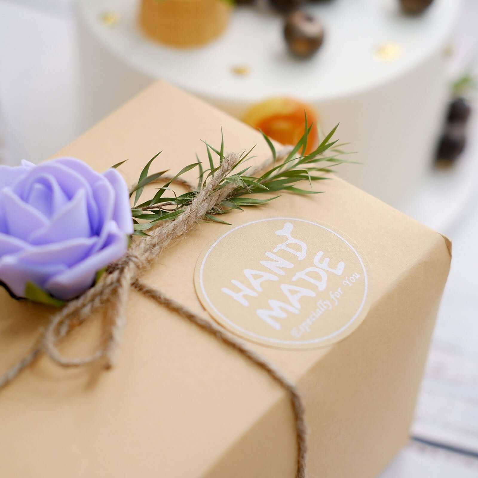 500pcs Handmade Especially For You Stickers Roll, Cookie and Bakery Box Labels - Round 1.5" - Image 12