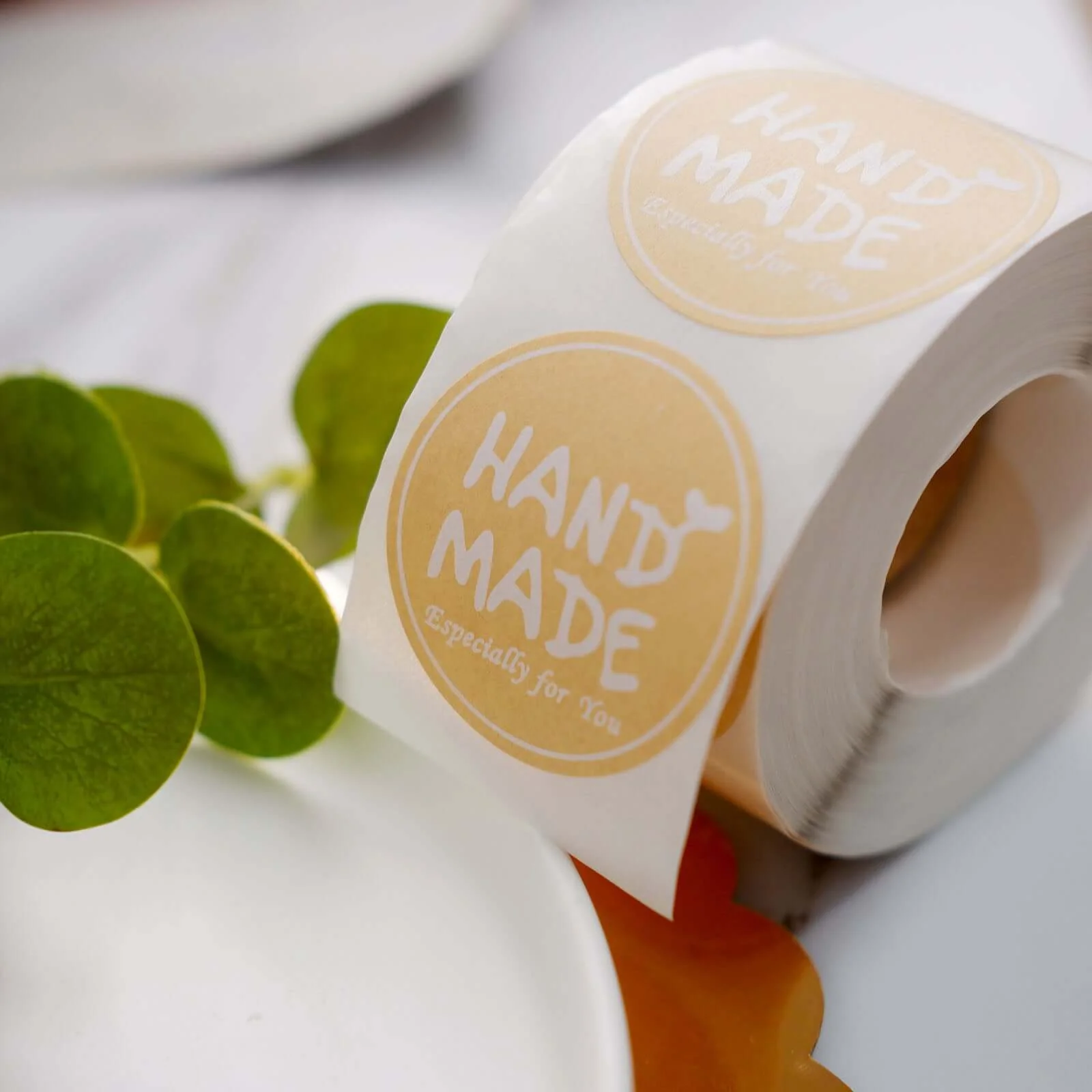 500pcs Handmade Especially For You Stickers Roll, Cookie and Bakery Box Labels - Round 1.5" - Image 2