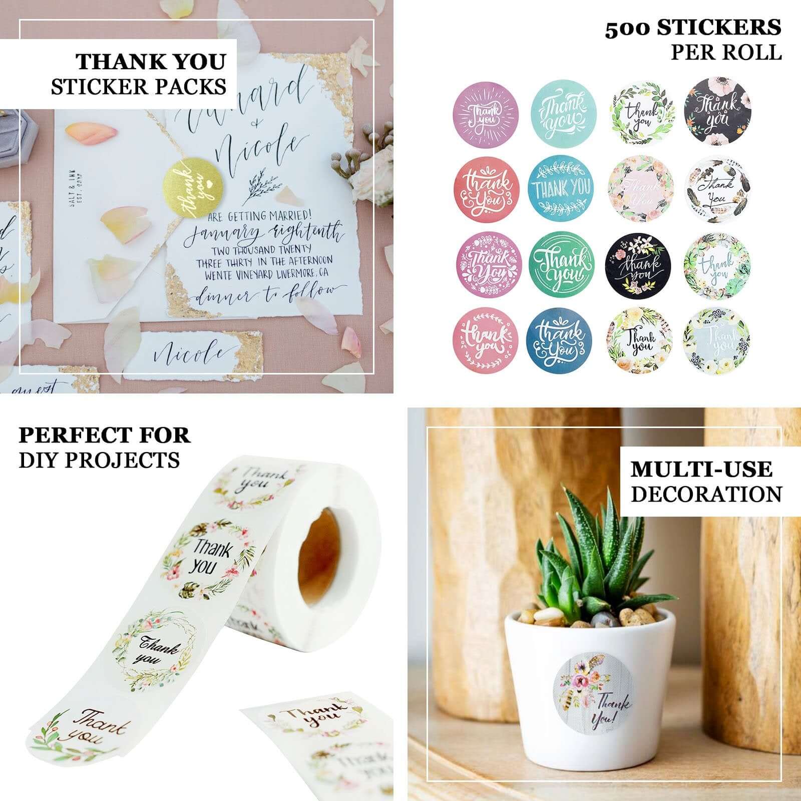 500pcs Handmade Especially For You Stickers Roll, Cookie and Bakery Box Labels - Round 1.5" - Image 4