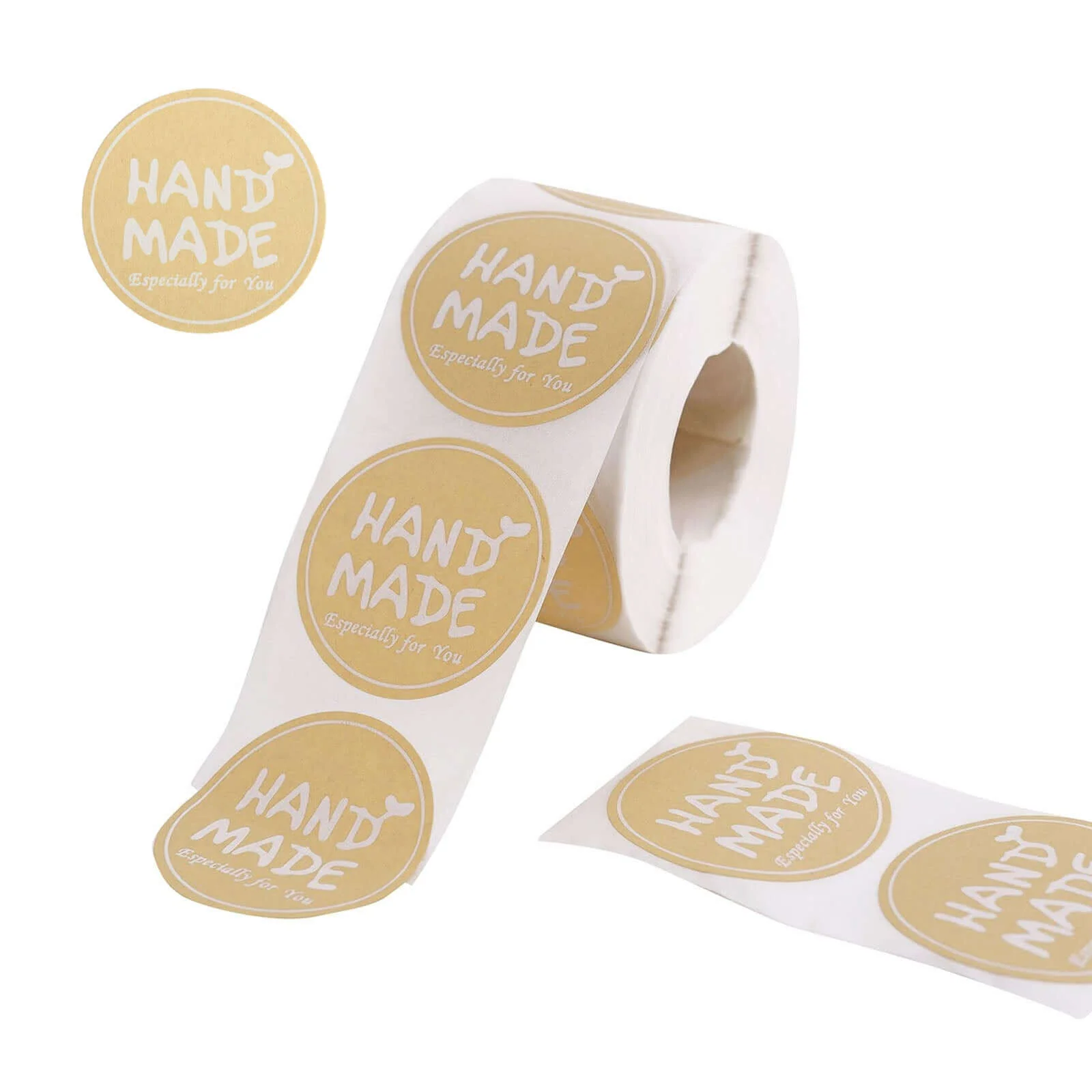 500pcs Handmade Especially For You Stickers Roll, Cookie and Bakery Box Labels - Round 1.5" - Image 6