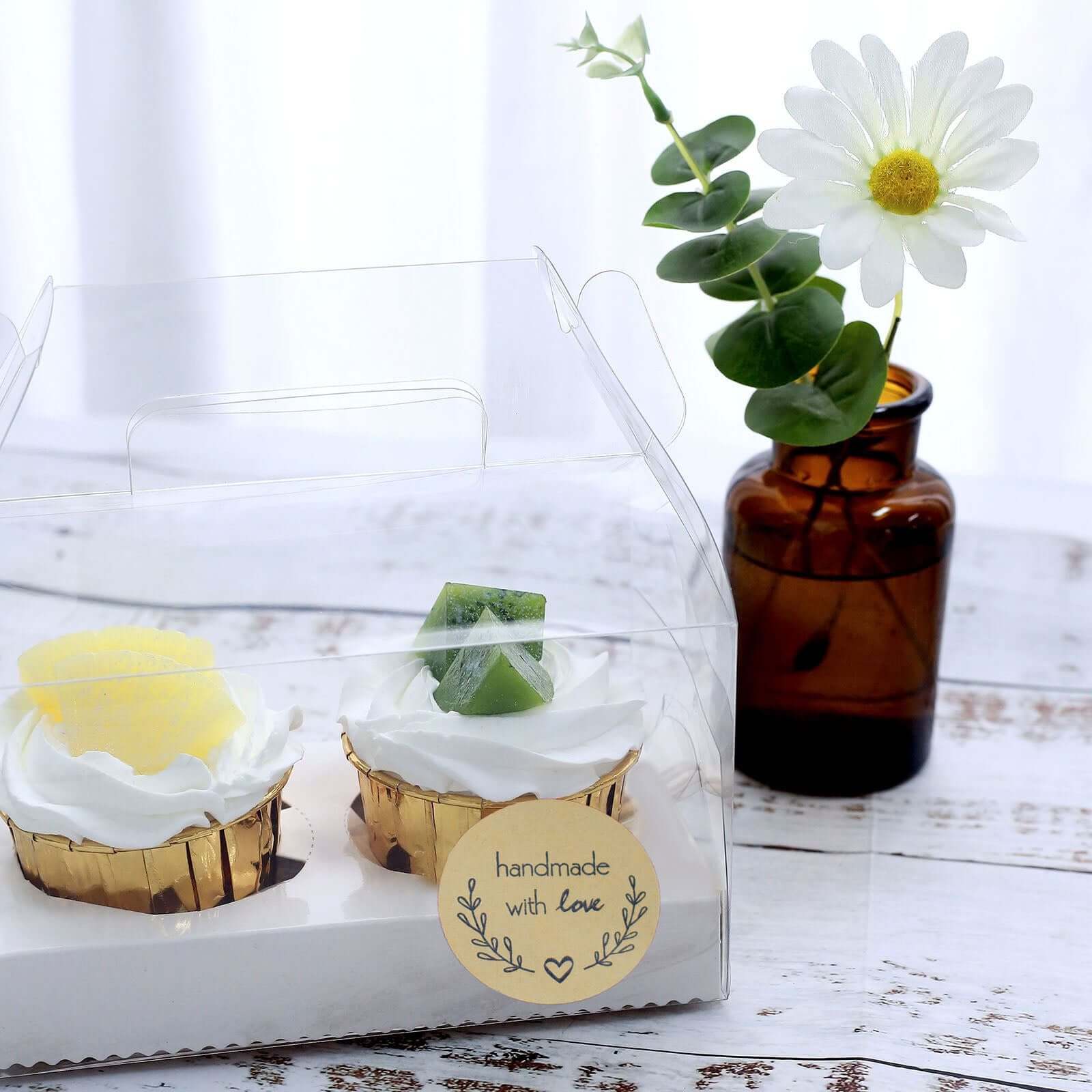 500pcs Handmade with Love Olive Branch Stickers Roll, Cookie and Bakery Box Labels - Round 1.5" - Image 14