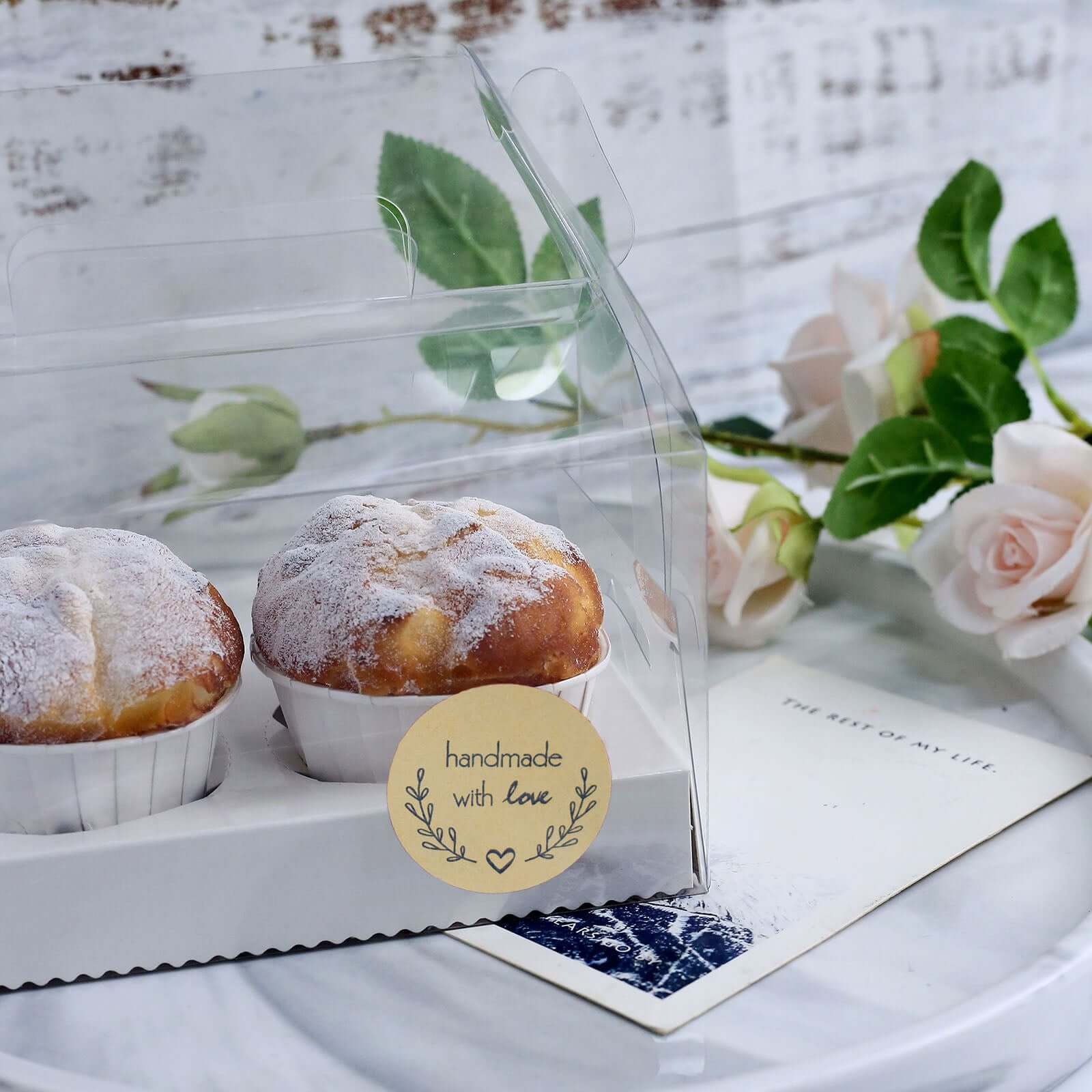 500pcs Handmade with Love Olive Branch Stickers Roll, Cookie and Bakery Box Labels - Round 1.5" - Image 22