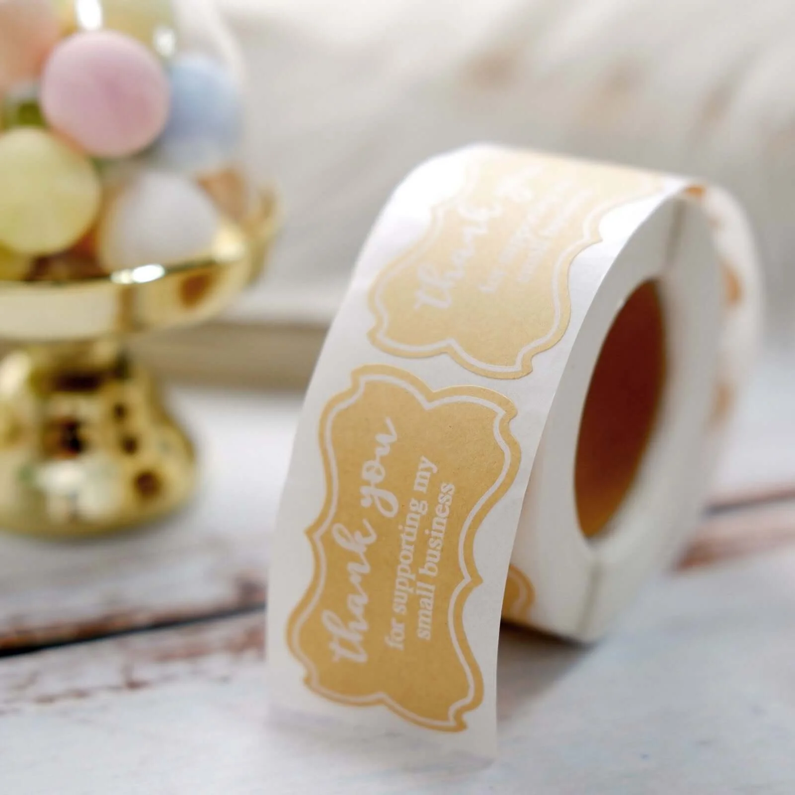 500pcs Thank You for Supporting My Small Business Stickers Roll, Labels for DIY Envelope Seals 1.5" - Image 2
