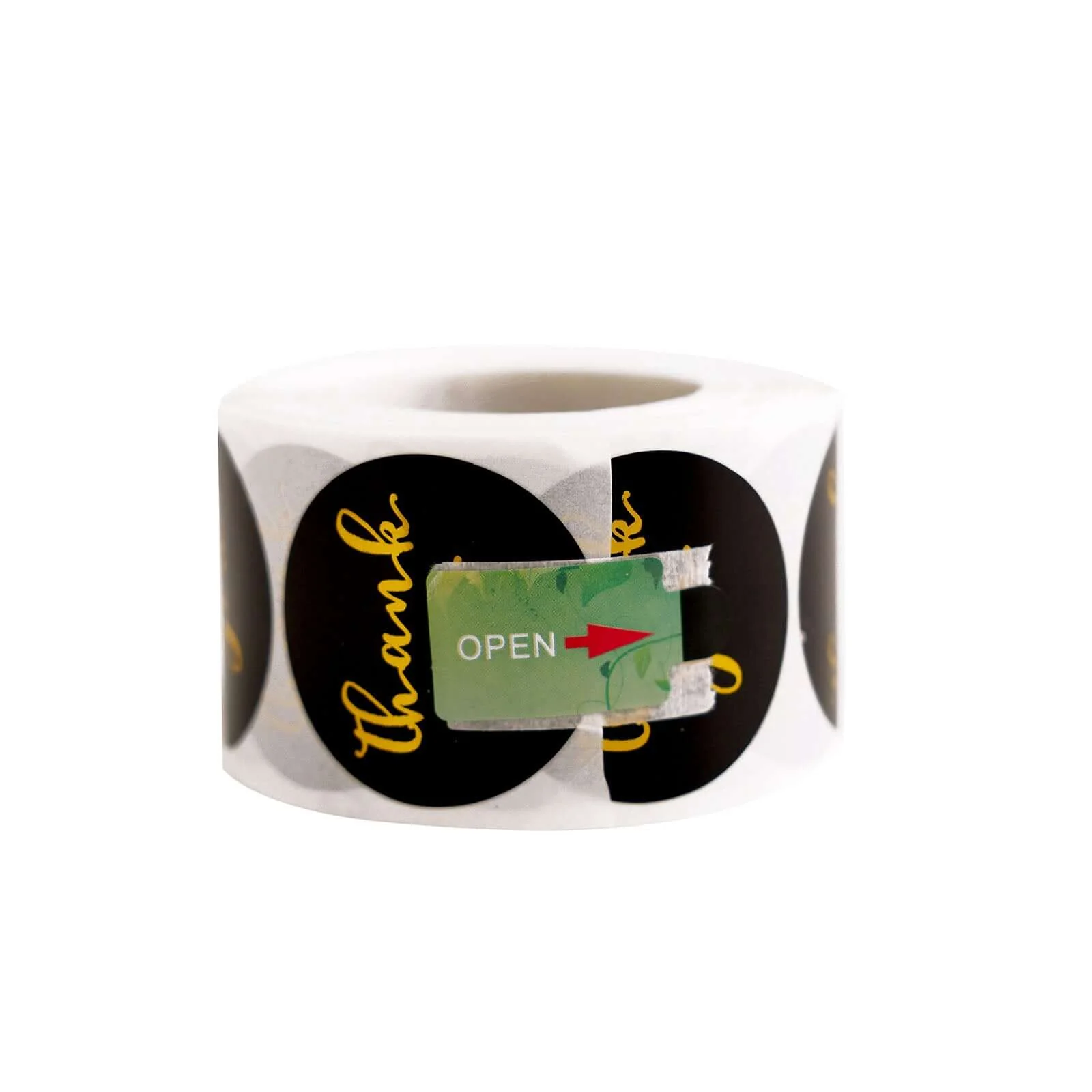 500pcs Thank You Gold Foil Text On Black Stickers Roll Décor Labels and Seals for DIY Envelope - Round 1.5" - Image 15