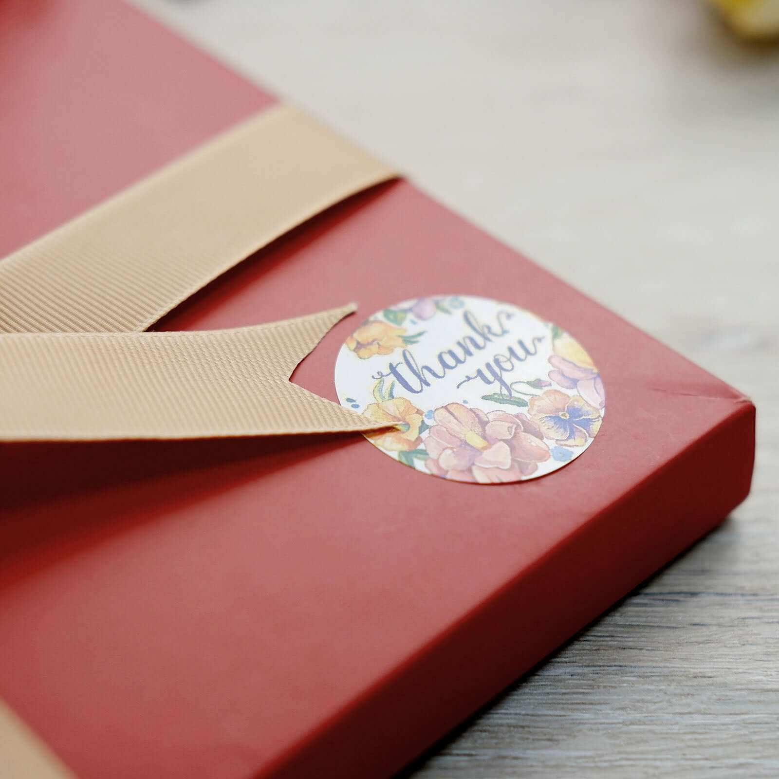 500pcs Thank You Tropical Colorful Floral Stickers Roll, Labels For DIY Envelope Seal - Round 1.5" - Image 16