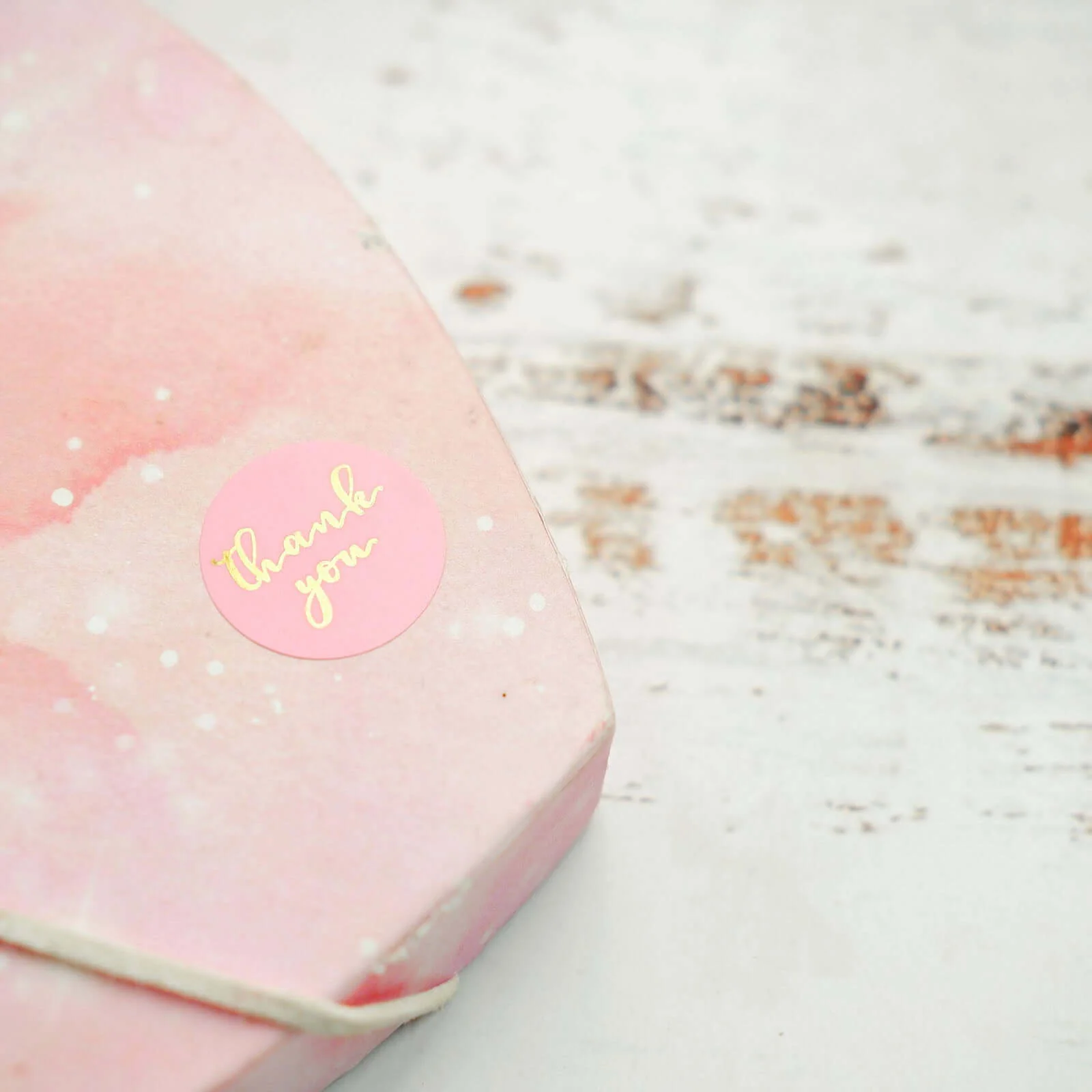 500pcs Thank You Gold Foil Text On Pink Stickers Roll Décor, Labels and Seals For DIY Envelope - Round 1" - Image 10