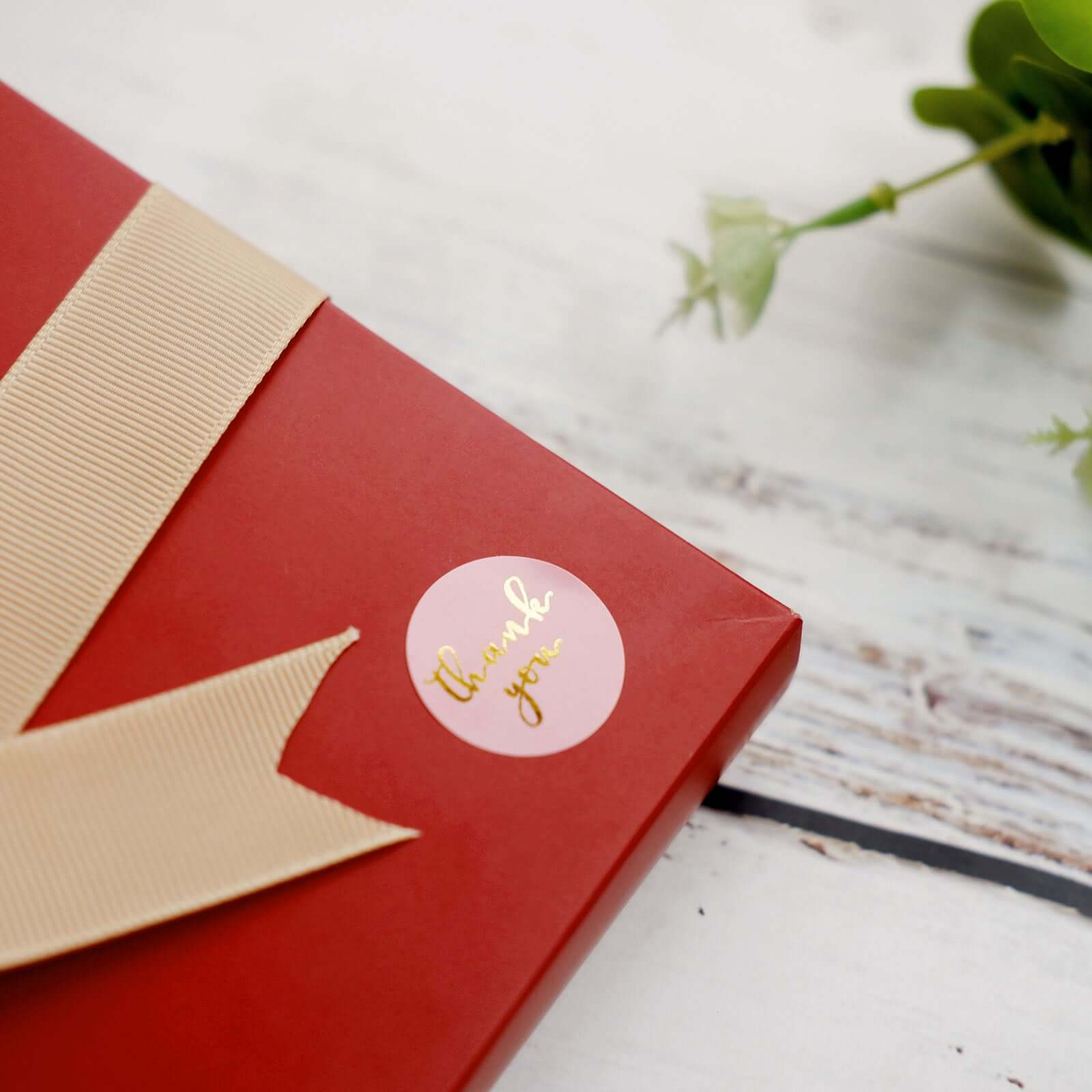500pcs Thank You Gold Foil Text On Pink Stickers Roll Décor, Labels and Seals For DIY Envelope - Round 1" - Image 11