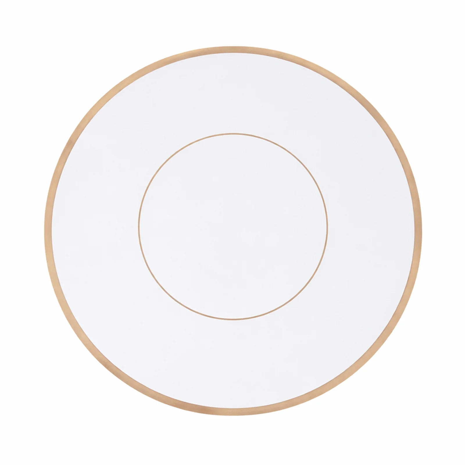 50 Pack Disposable Table Placemats 13" Round White with Gold Rim – Cardboard Charger Plates for Elegant Table Settings, 128 GSM - Image 2