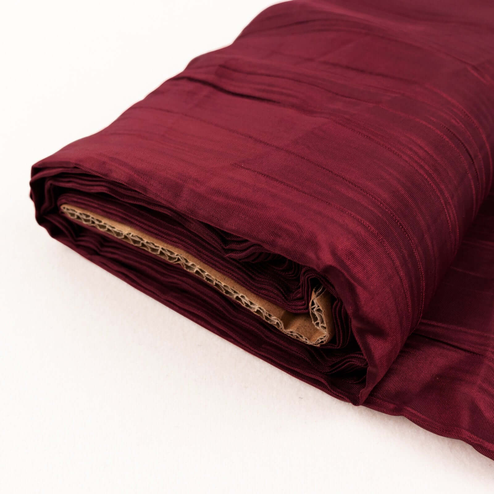 Burgundy Accordion Crinkle Taffeta Fabric Bolt 54"x10 Yards - Image 3
