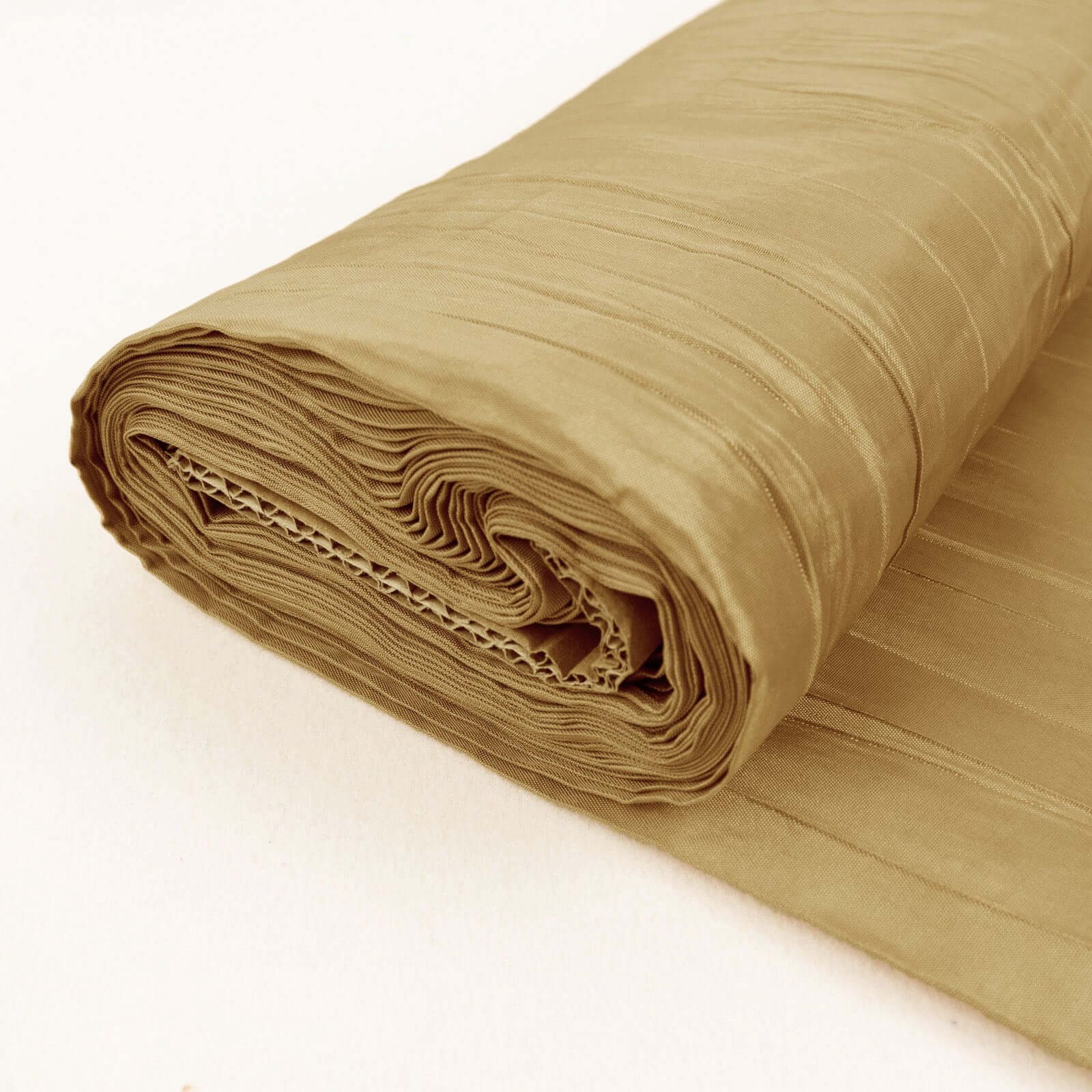 Gold Accordion Crinkle Taffeta Fabric Bolt 54"x10 Yards - Image 3