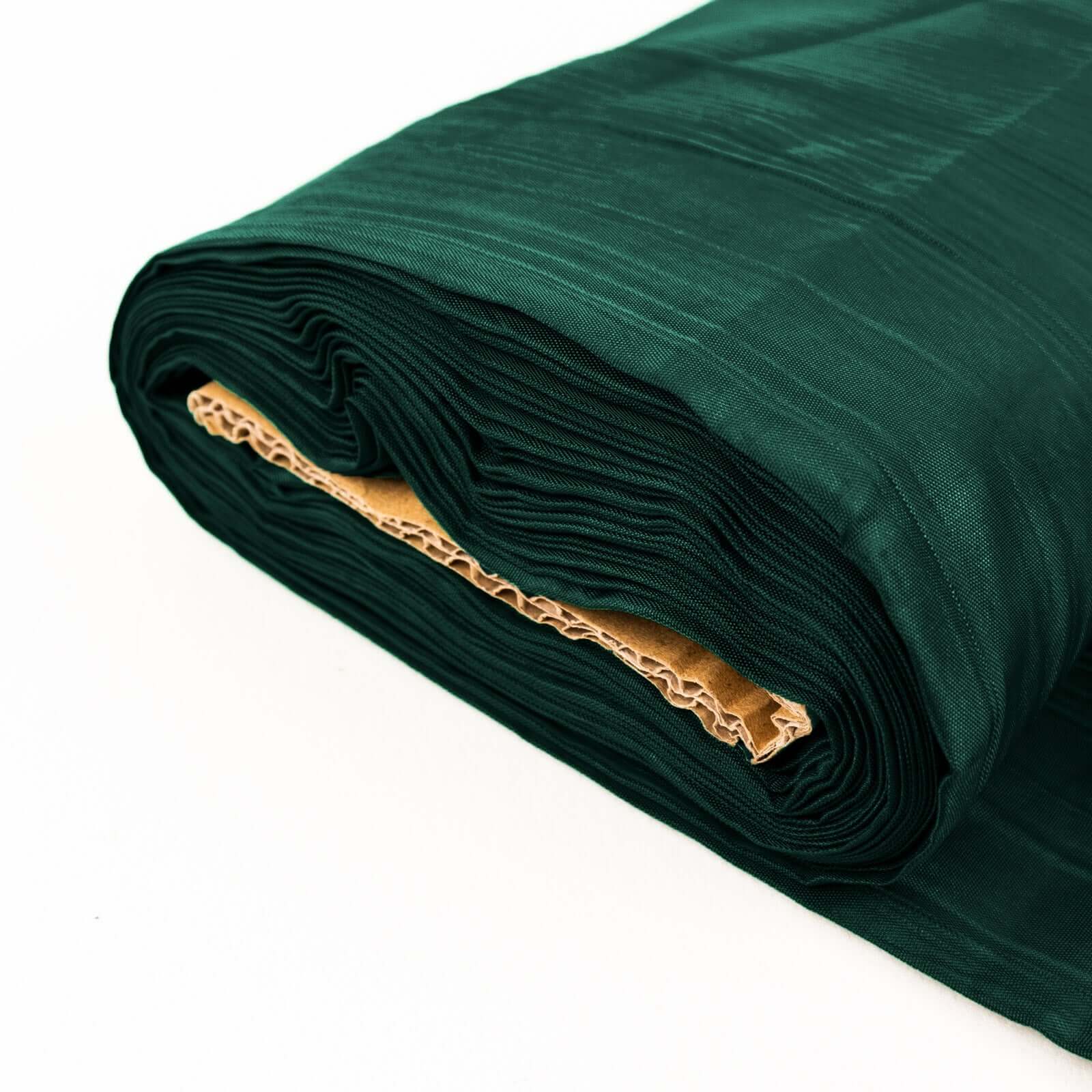Hunter Emerald Green Accordion Crinkle Taffeta Fabric Bolt 54"x10 Yards - Image 3