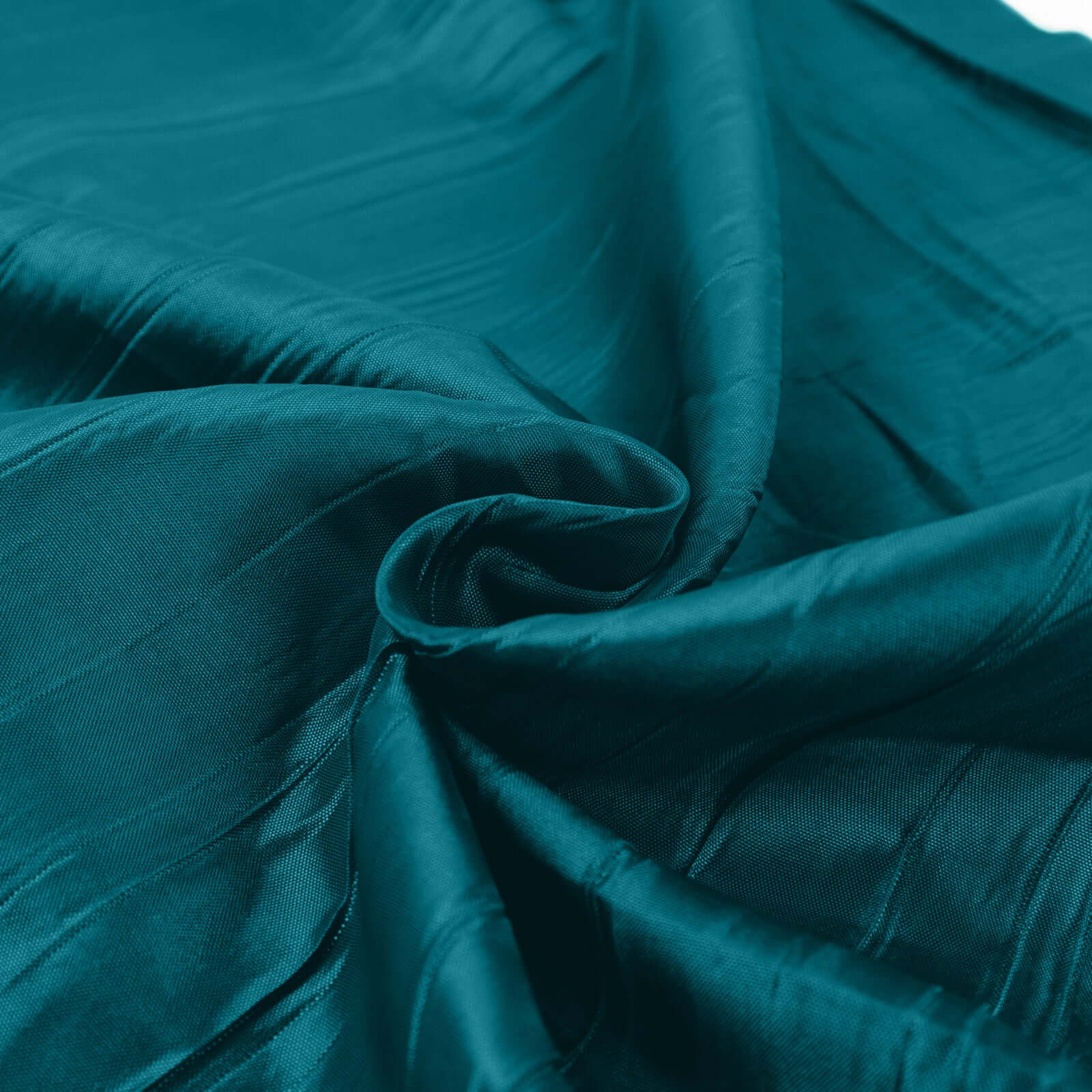 Peacock Teal Accordion Crinkle Taffeta Fabric Bolt 54"x10 Yards - Image 8