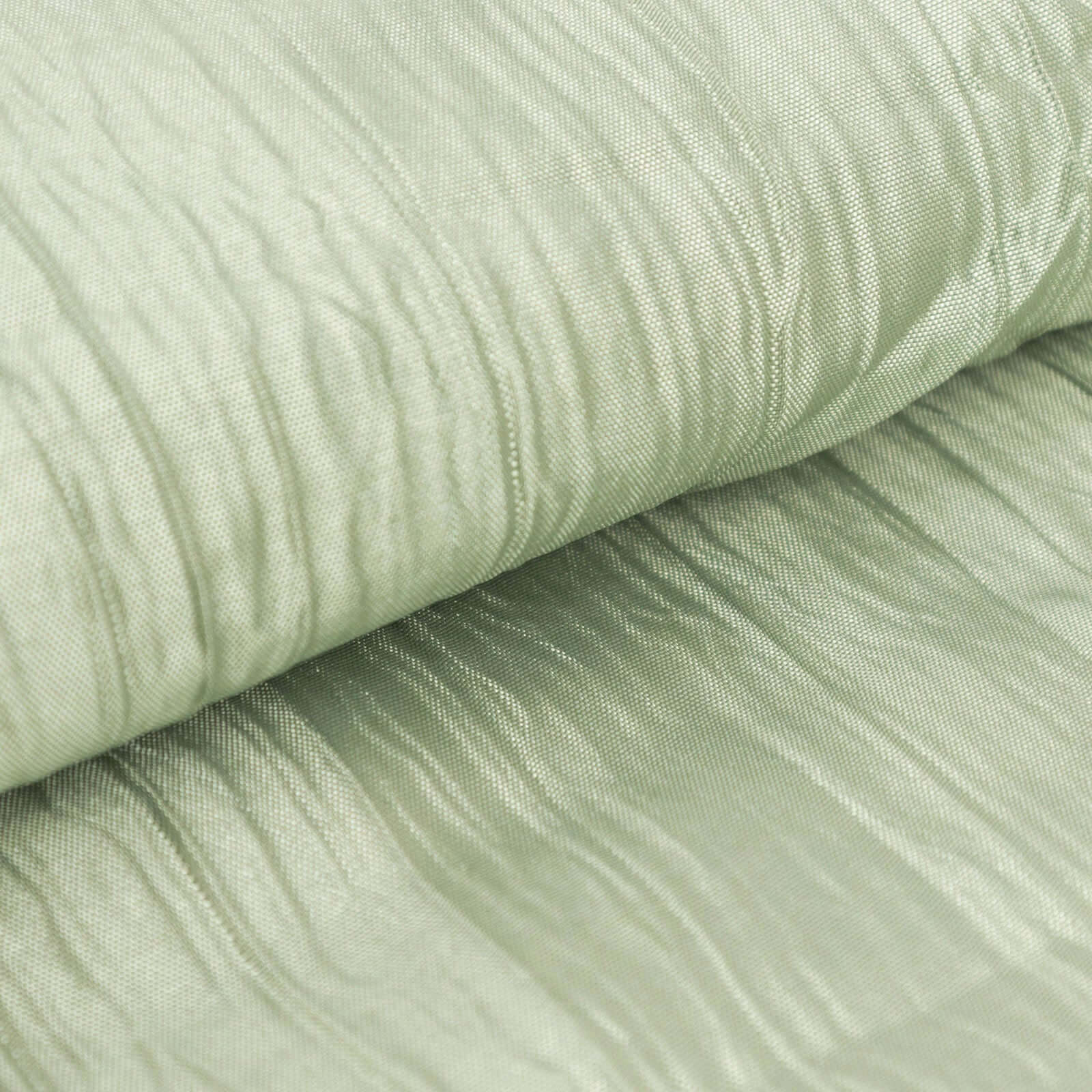 Sage Green Accordion Crinkle Taffeta Fabric Bolt 54"x10 Yards - Image 2
