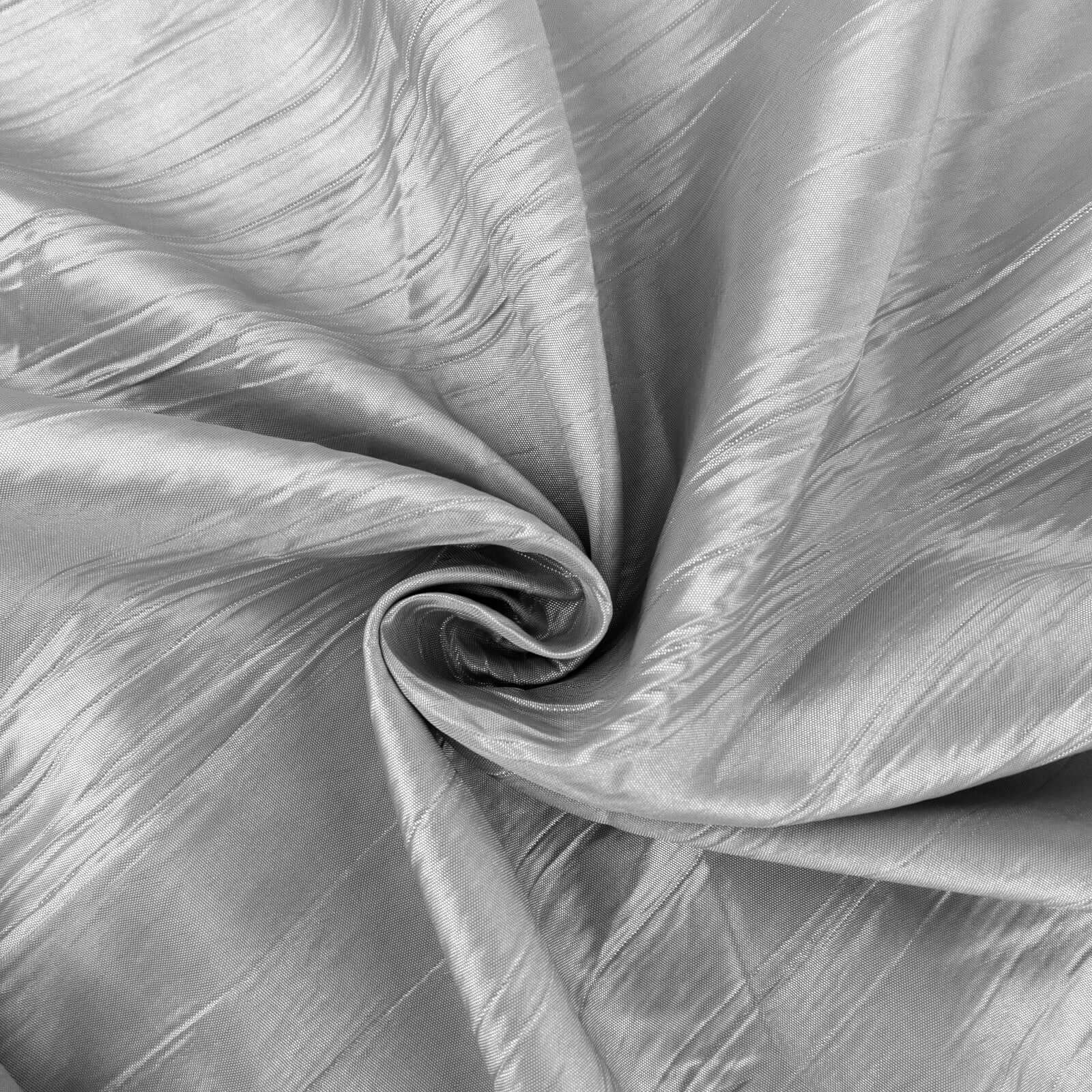Silver Accordion Crinkle Taffeta Fabric Bolt 54"x10 Yards - Image 8