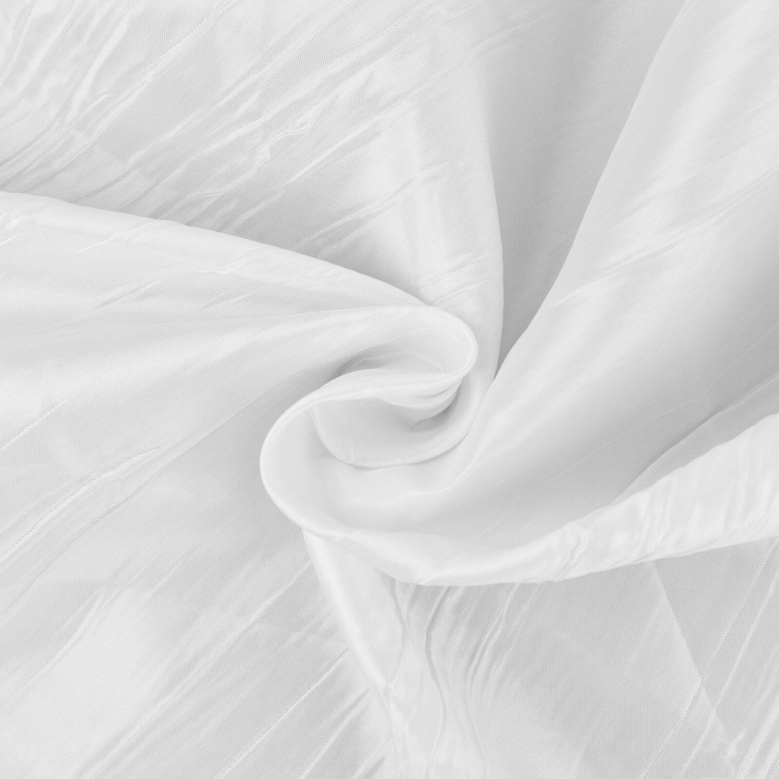 White Accordion Crinkle Taffeta Fabric Bolt 54"x10 Yards - Image 8