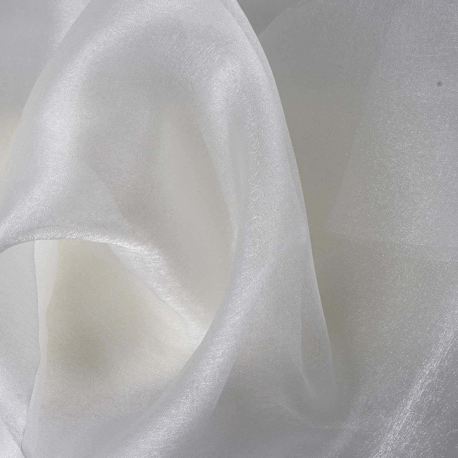 Ivory Solid Sheer Chiffon Fabric Bolt, DIY Voile Drapery Fabric 54"x10yd - Image 3