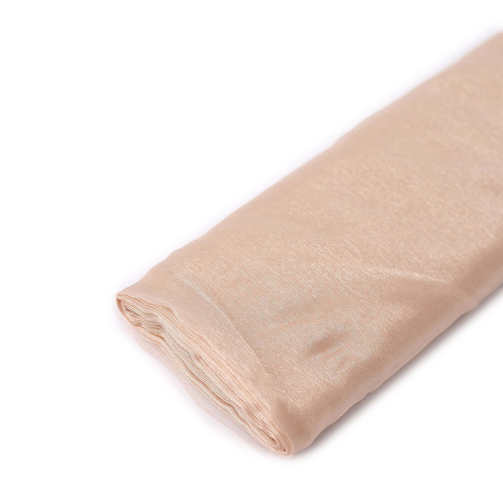 Nude Solid Sheer Chiffon Fabric Bolt, DIY Voile Drapery Fabric 54"x10yd - Image 2