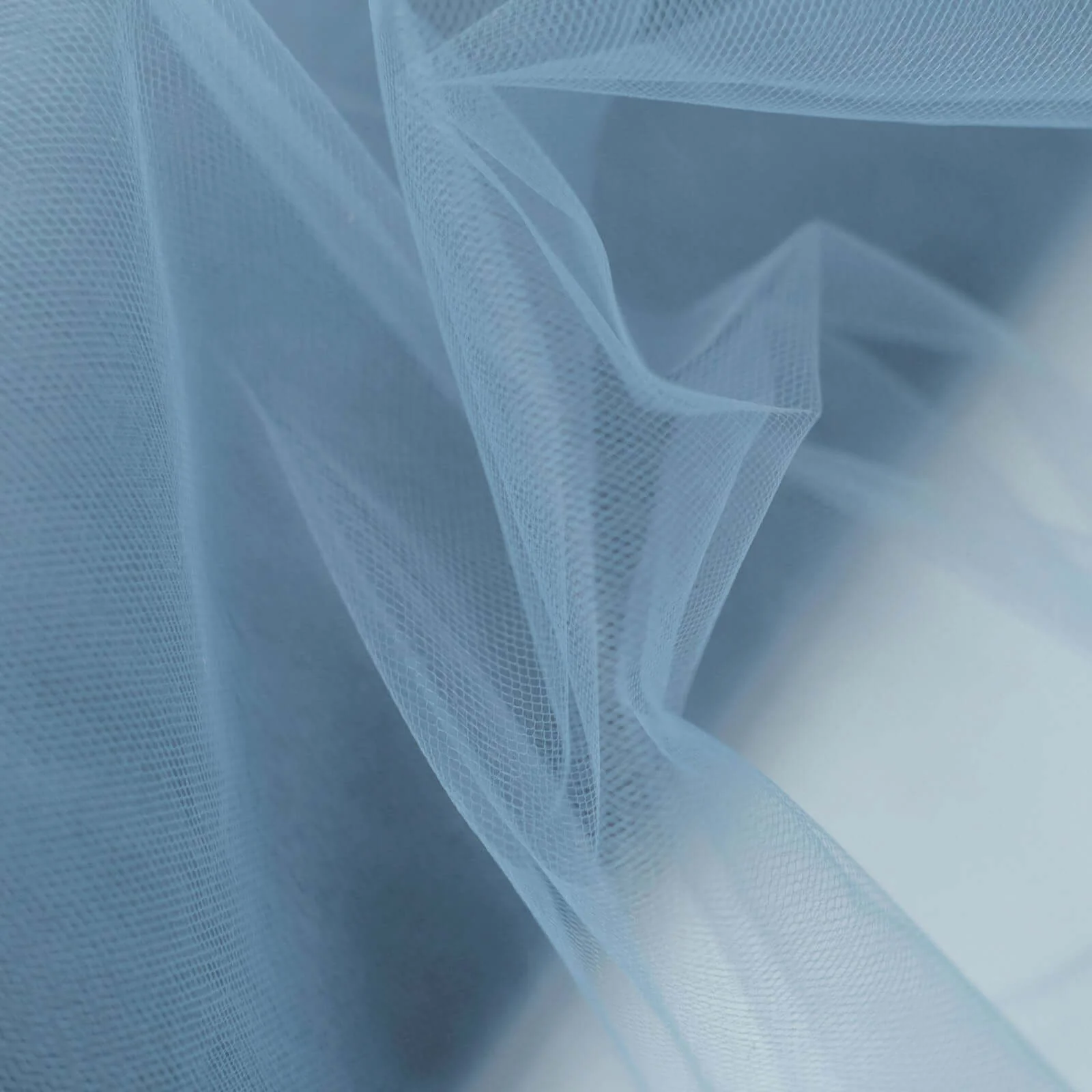 Dusty Blue Tulle Fabric Bolt, DIY Crafts Sheer Fabric Roll 54"x40 Yards - Image 9