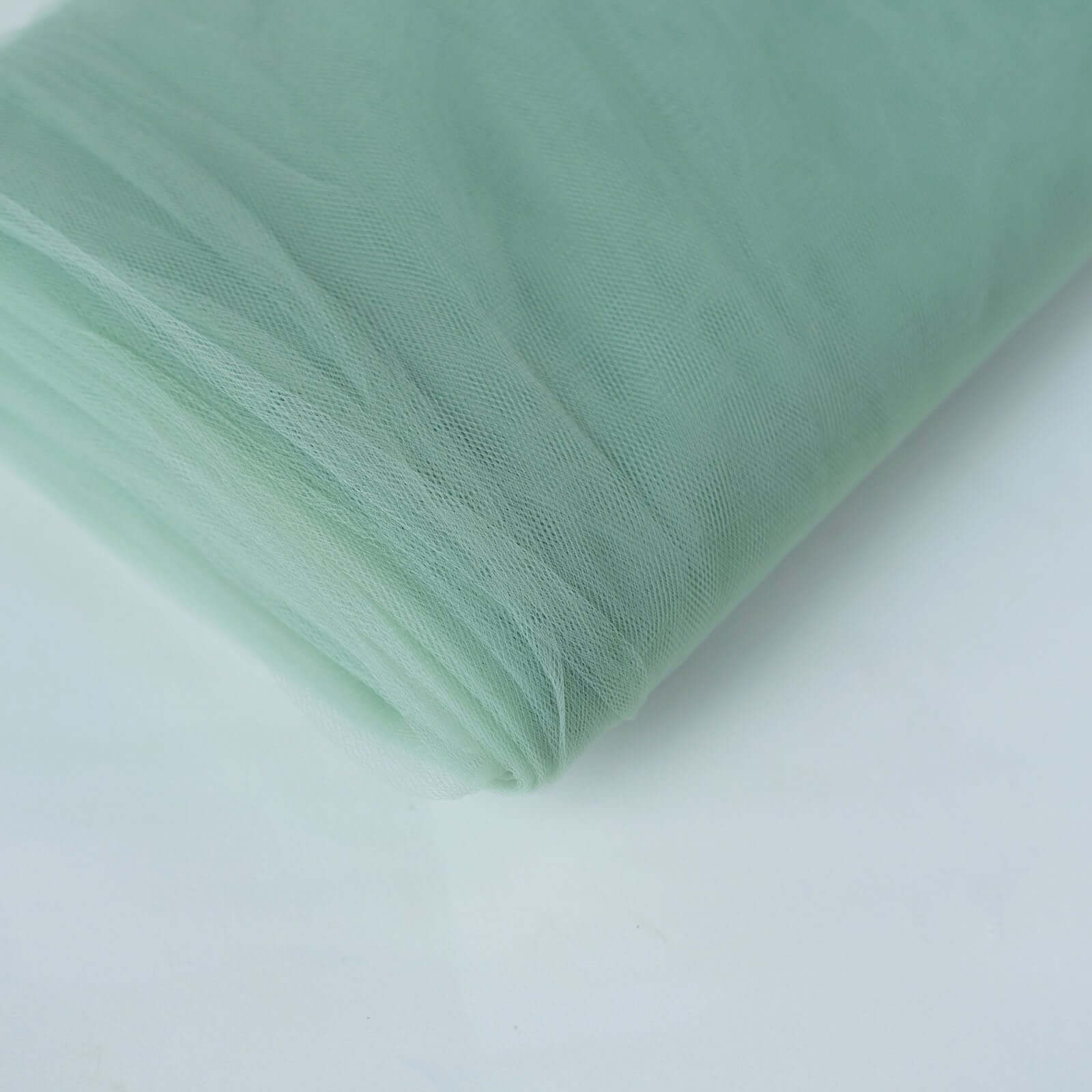 Sage Green Tulle Fabric Bolt, DIY Crafts Sheer Fabric Roll 54"x40 Yards - Image 2