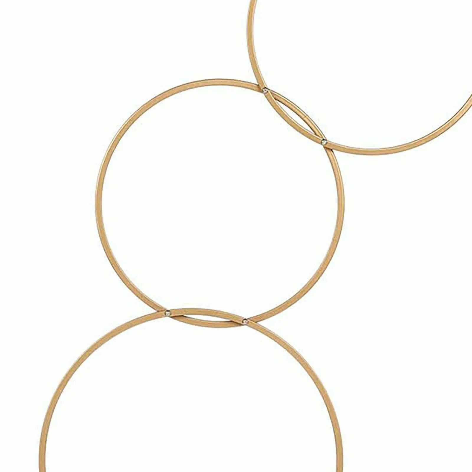 4-Tiered Gold Hoop Pillar Flower Stand, Metal Wedding Arch Table Centerpiece - Hoop Wreath 5ft - Image 8