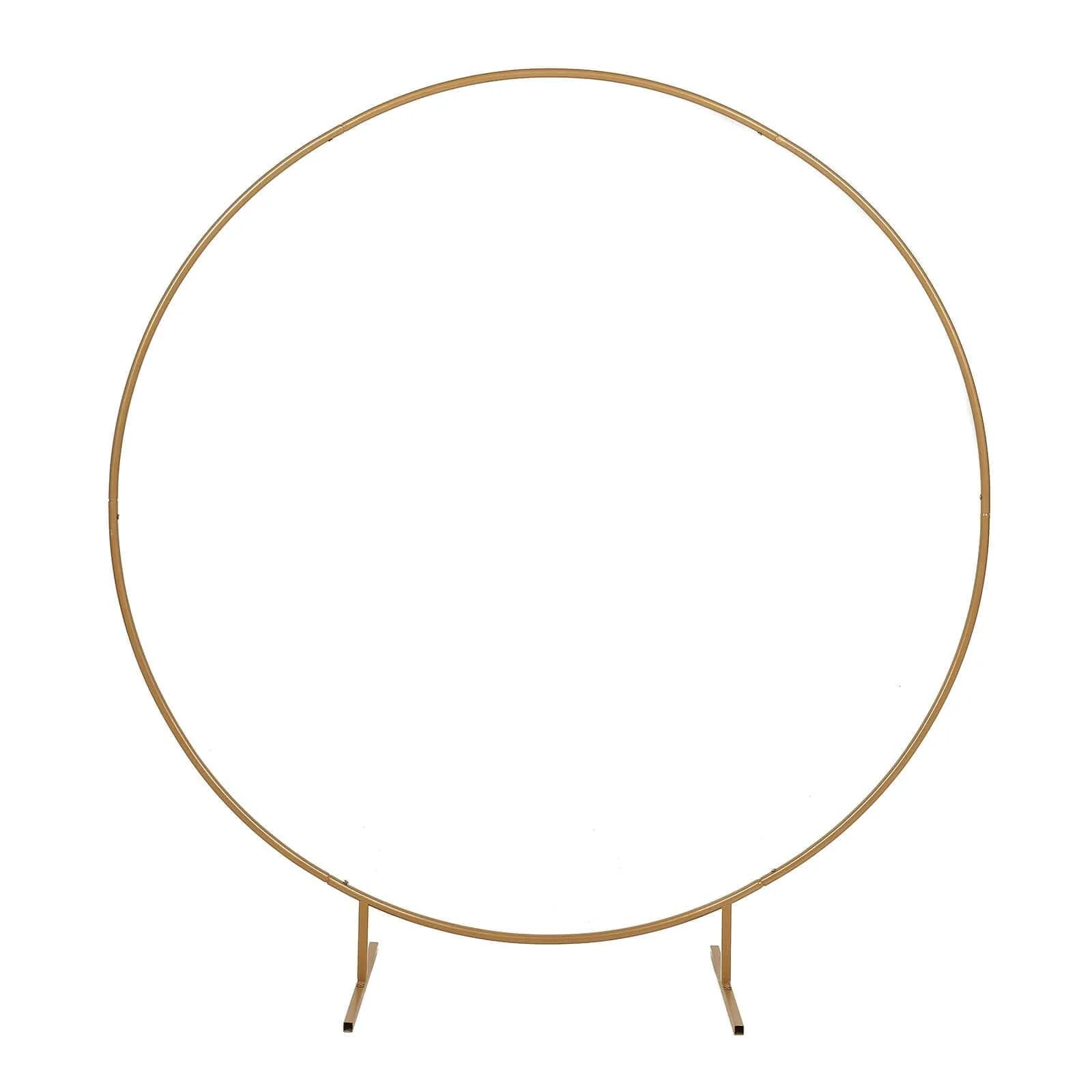Gold Metal Balloon Circle Flower Frame Photo Backdrop, Round Wedding Arch Arbor 5ft - Image 6