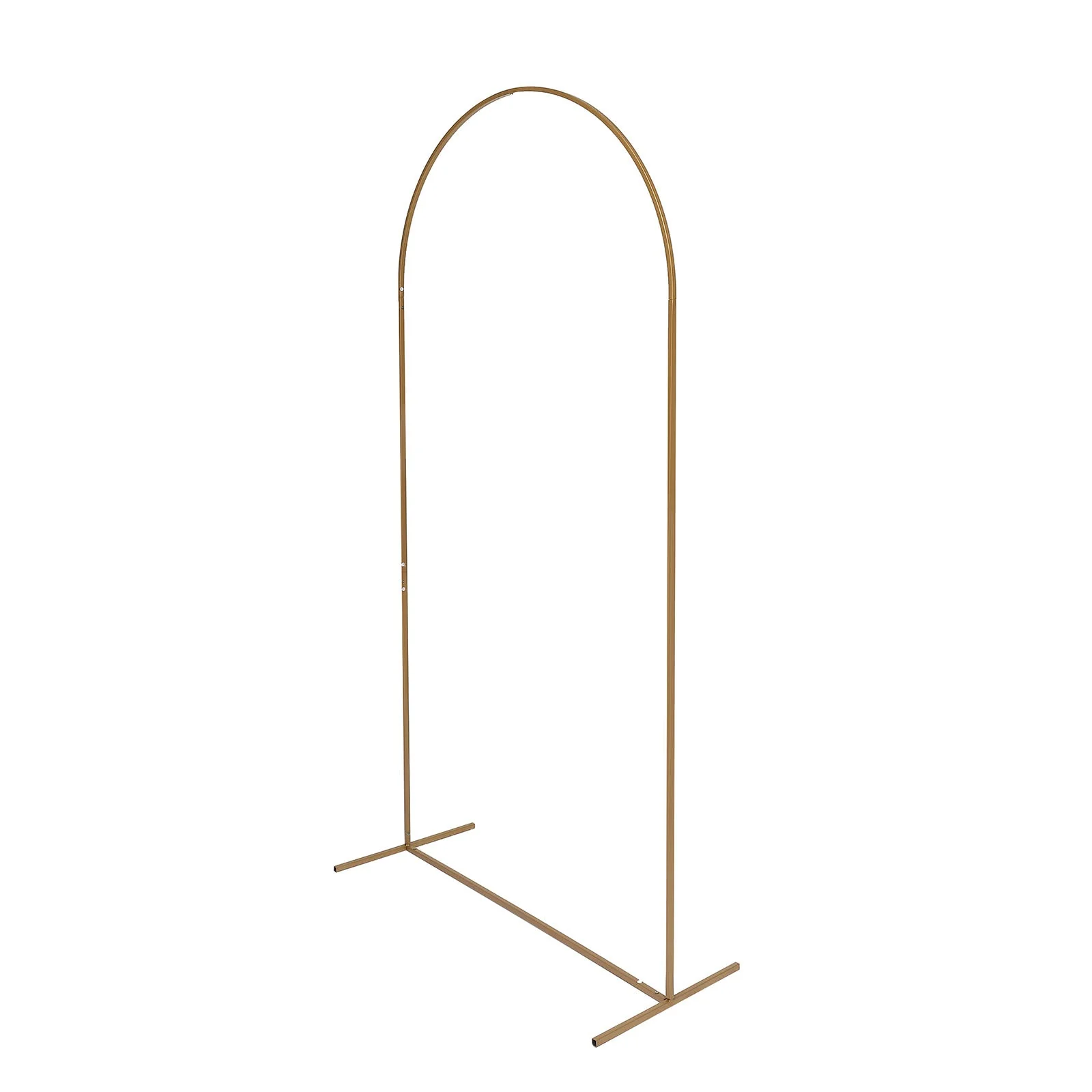 Gold Metal Wedding Arch Chiara Backdrop Stand Floral Display Frame With Round Top 5ft - Image 8