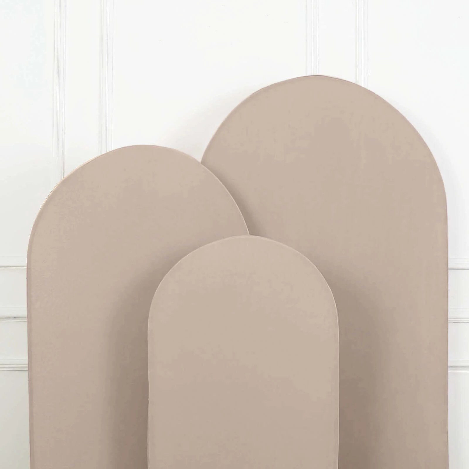 Matte Nude Spandex Fitted Wedding Arch Cover For Round Top Chiara Backdrop Stand 5ft - Image 10