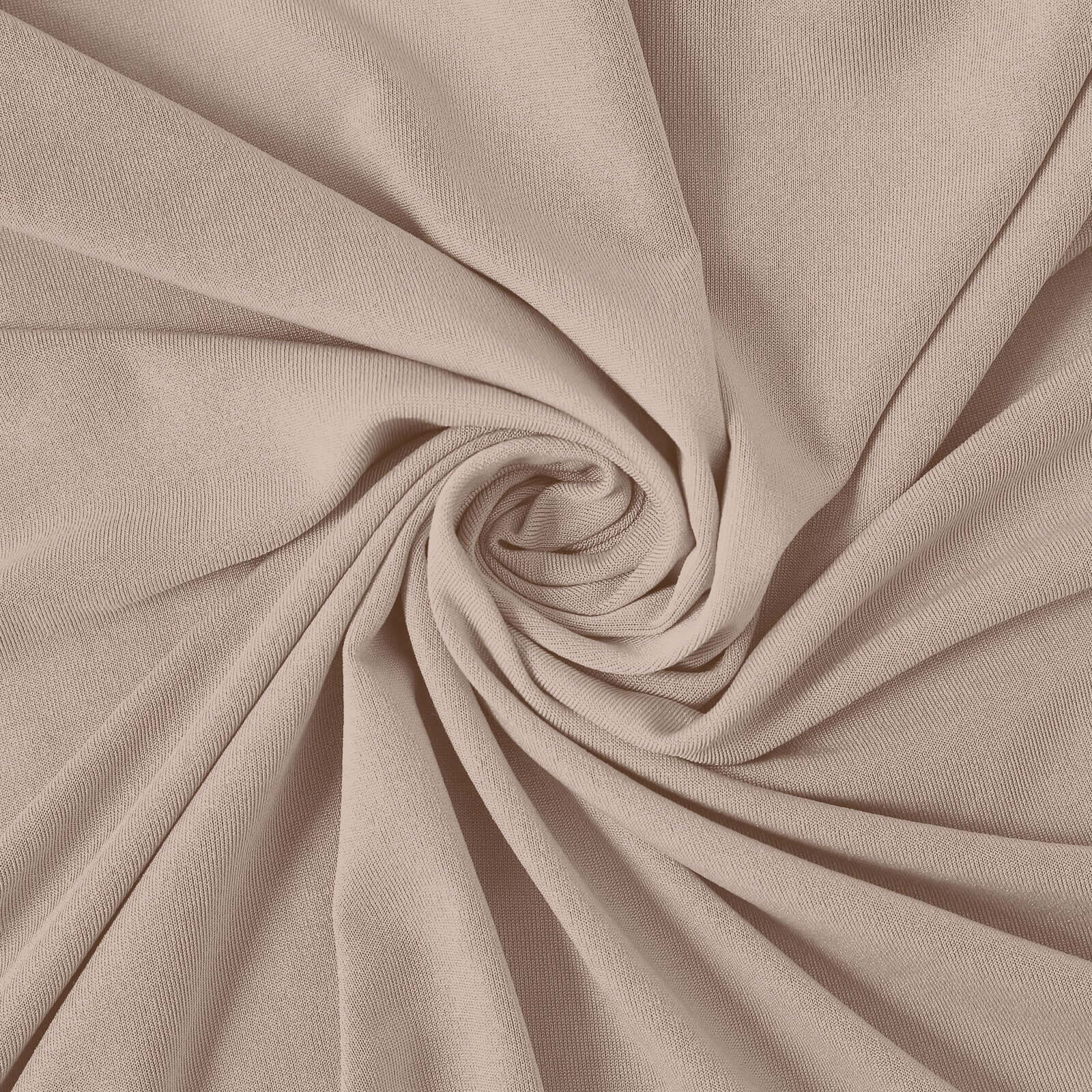 Matte Nude Spandex Fitted Wedding Arch Cover For Round Top Chiara Backdrop Stand 5ft - Image 13