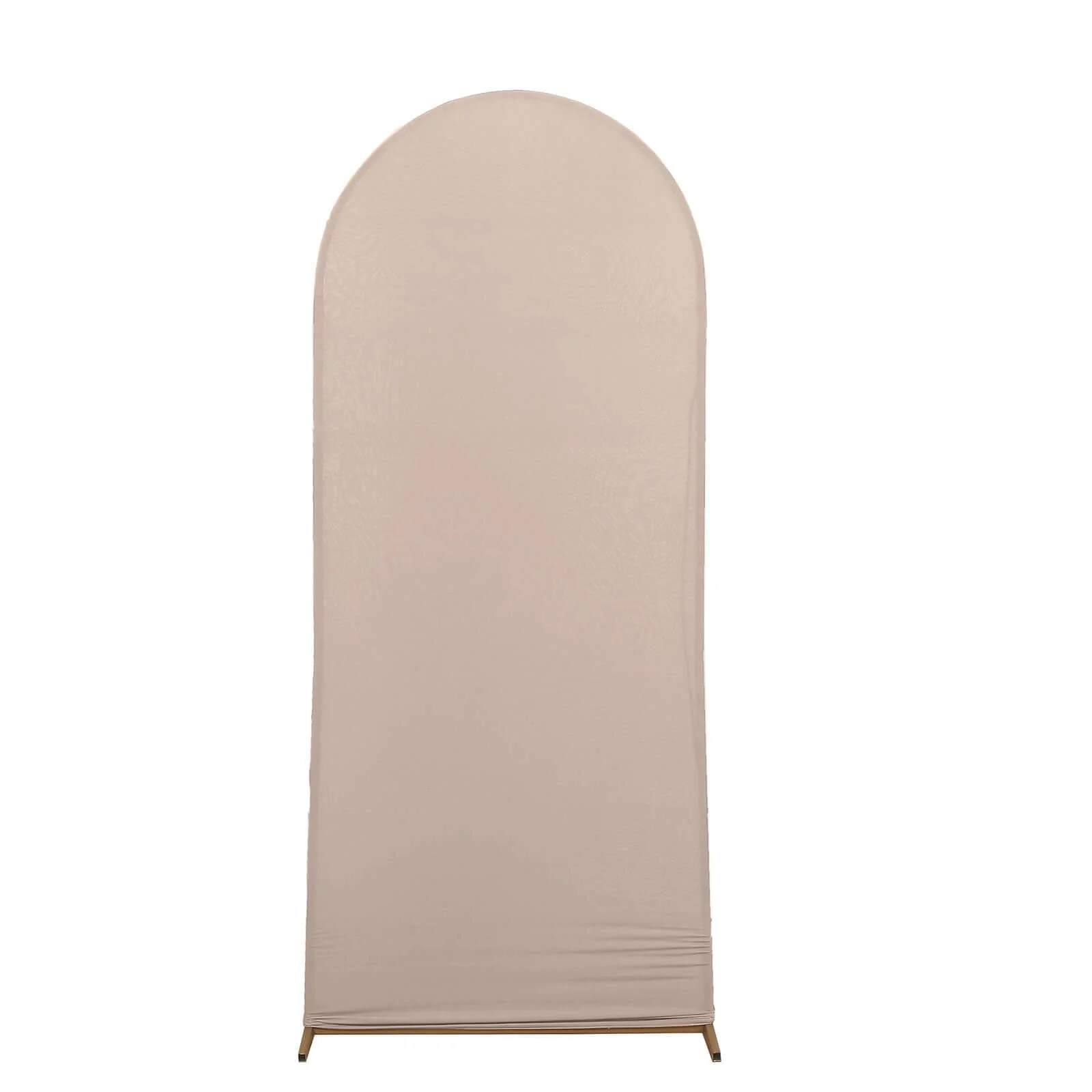 Matte Nude Spandex Fitted Wedding Arch Cover For Round Top Chiara Backdrop Stand 5ft - Image 6